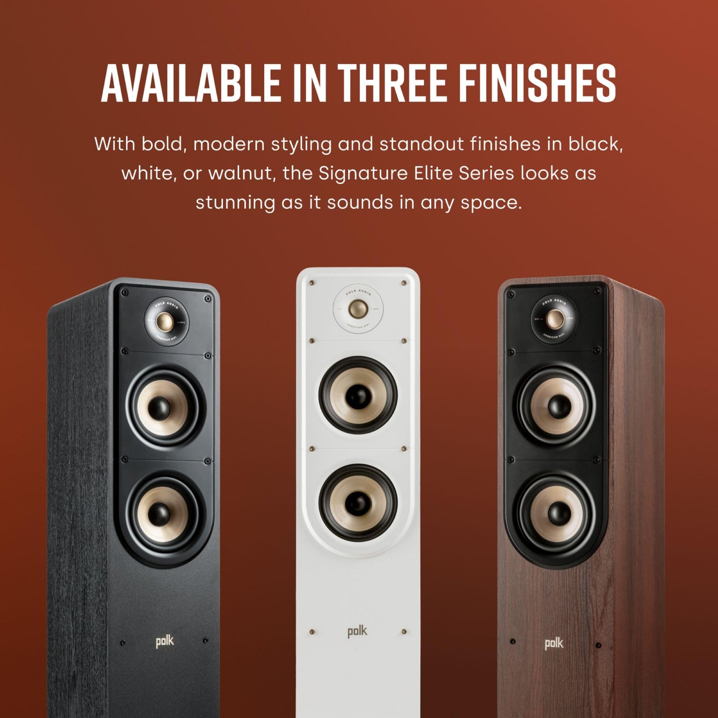 Polk Audio Signature Elite ES50 - Altavoz de Torre pequeña, Color Negro