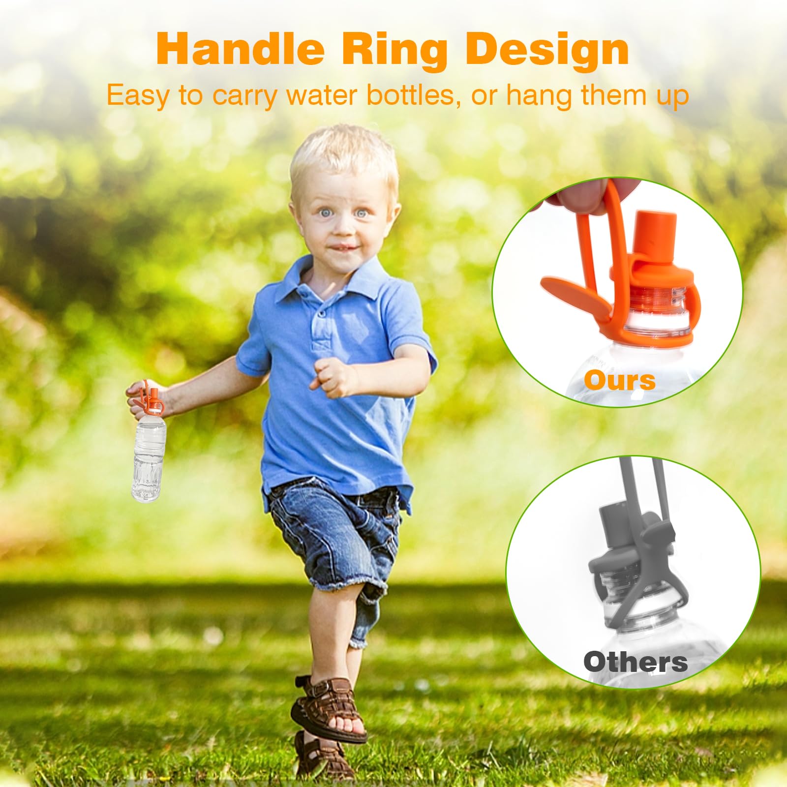 Boquilla de silicona para botella de agua: adaptador de boquilla para botella sin derrames para niños y bebés, sin BPA, paquete de 3