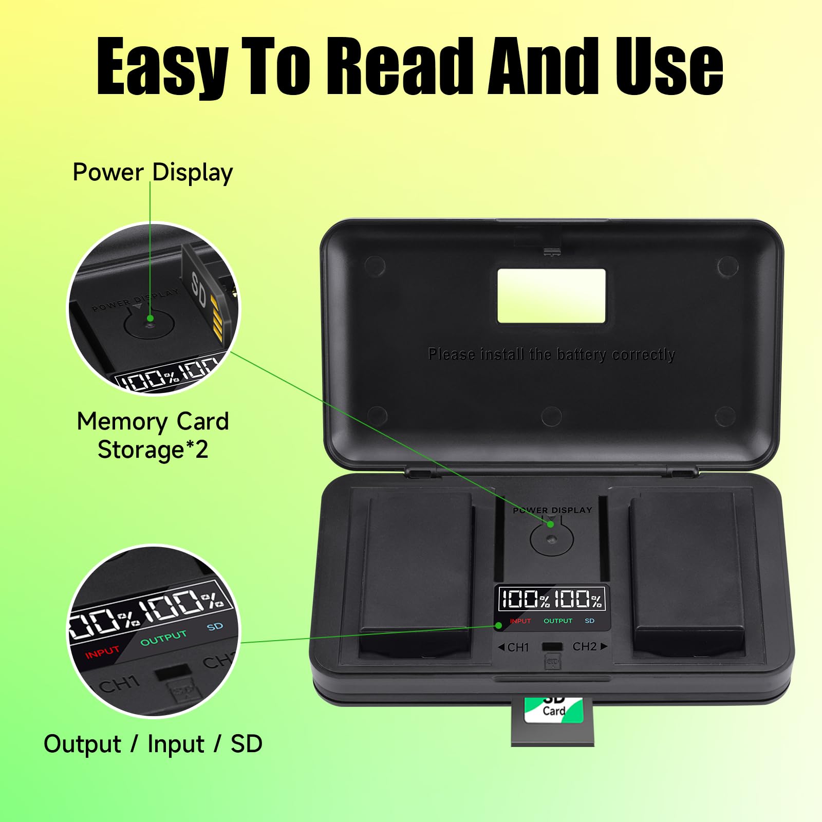 Palogreen EN-EL20A EN-EL20 Batería Recargable de Iones de Litio y Cargador Dual LCD USB para Nikon Coolpix P1000 P950 1 J1 J2 J3 DL24-500 Blackmagic Pocket Cinema Camera