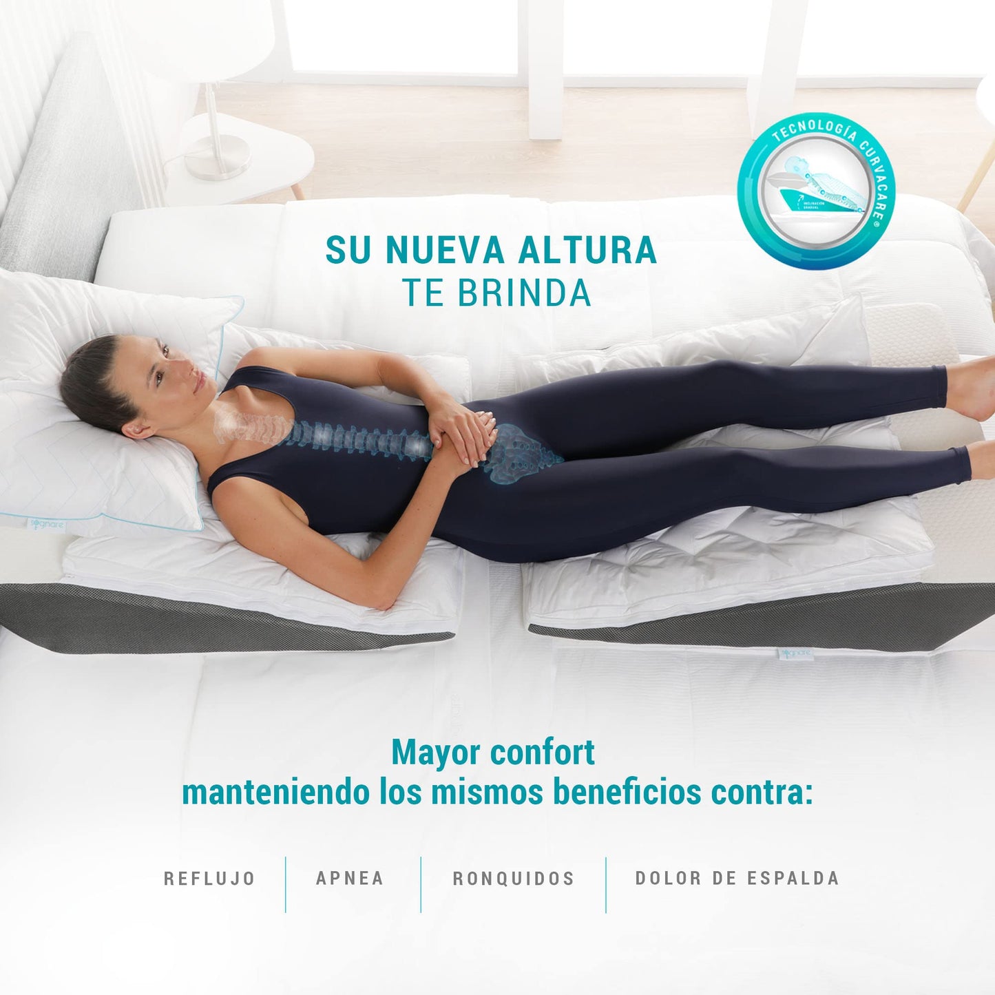 Almohada Sognare Trucomfort Advanced Memory Foam Fussion Original Antirronquidos y Antireflujo