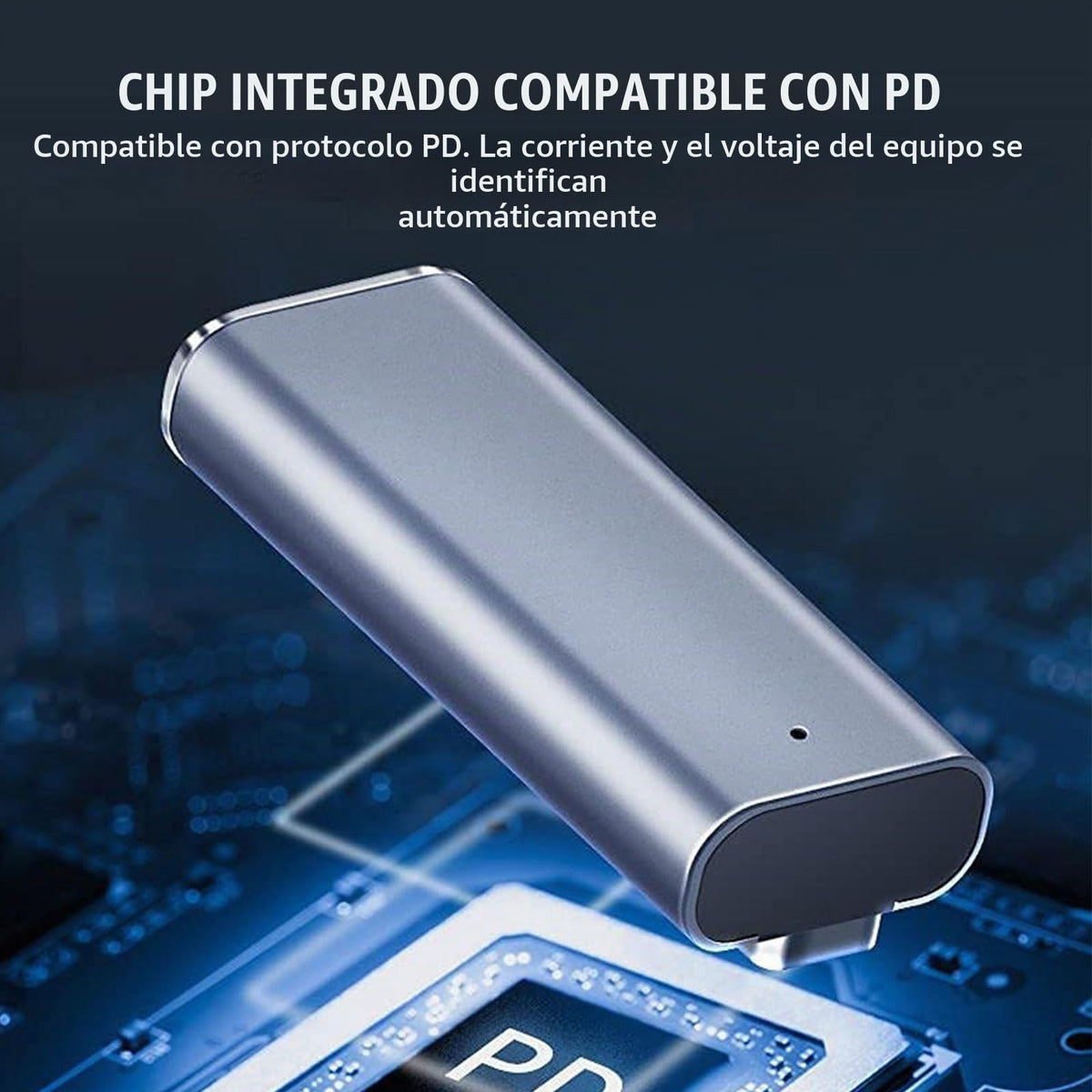 Adaptador Magnético USB C kocomio 2 Macho a Hembra Carga Rápida para MacBook Pro Air 100W