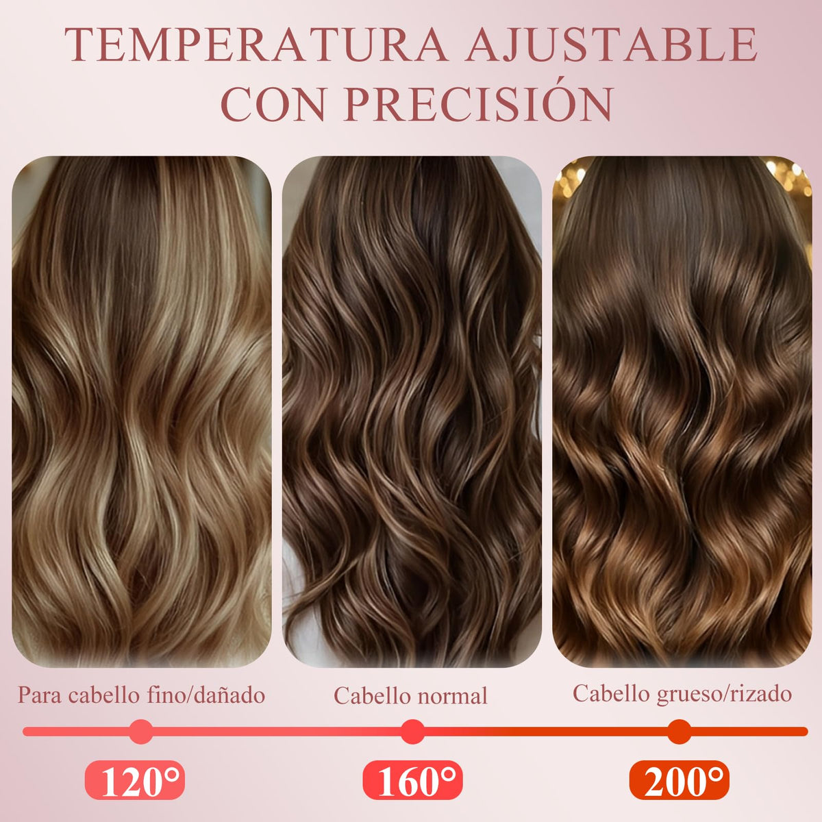 Cepillo de Aire Caliente Eléctrico Anti-Frizz de Iones Negativos para Cabello Rizado y Liso con Guantes Anti-Escaldaduras