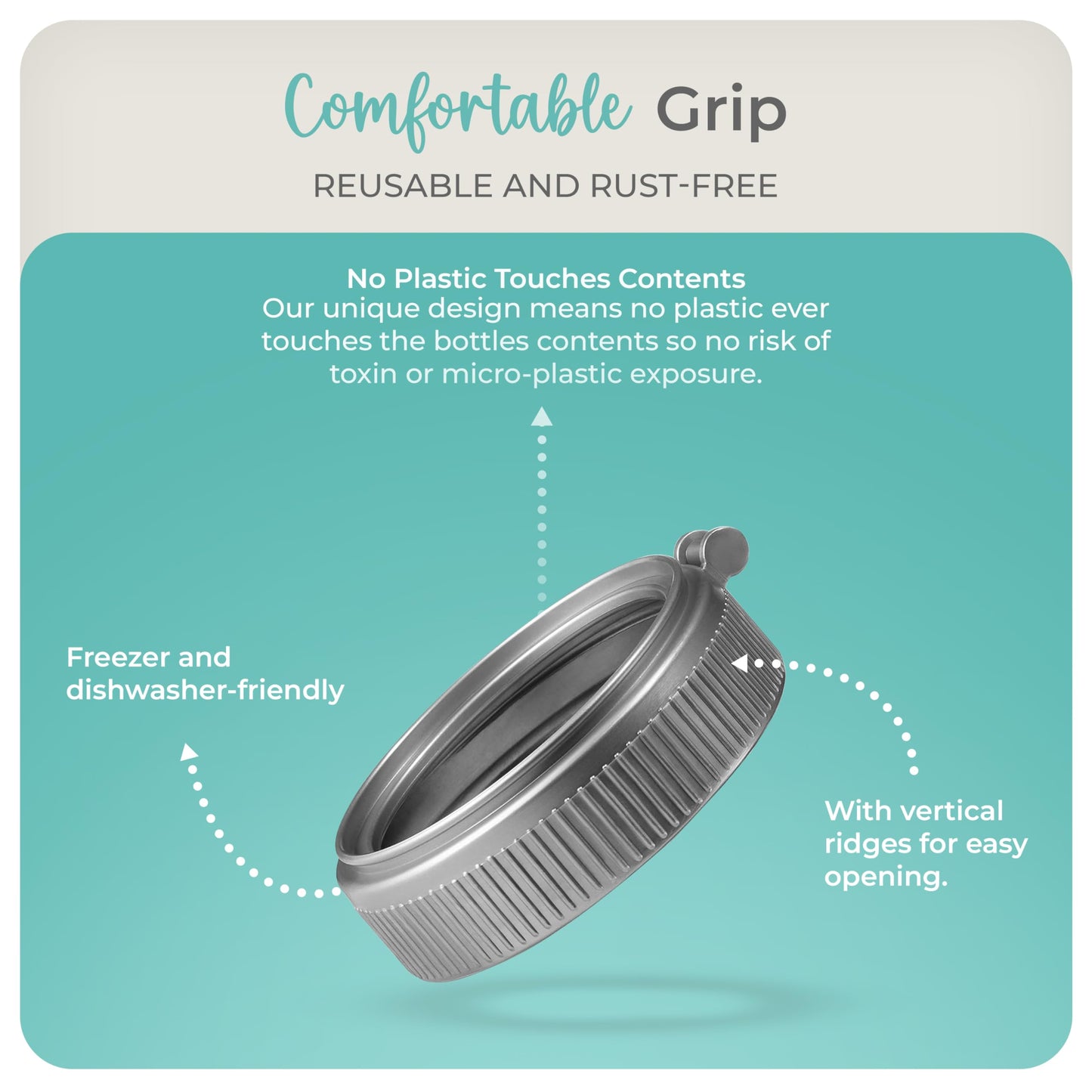 Anillos de Plástico Mason Bottle Transparente Reutilizables para Tarros de Boca Regular