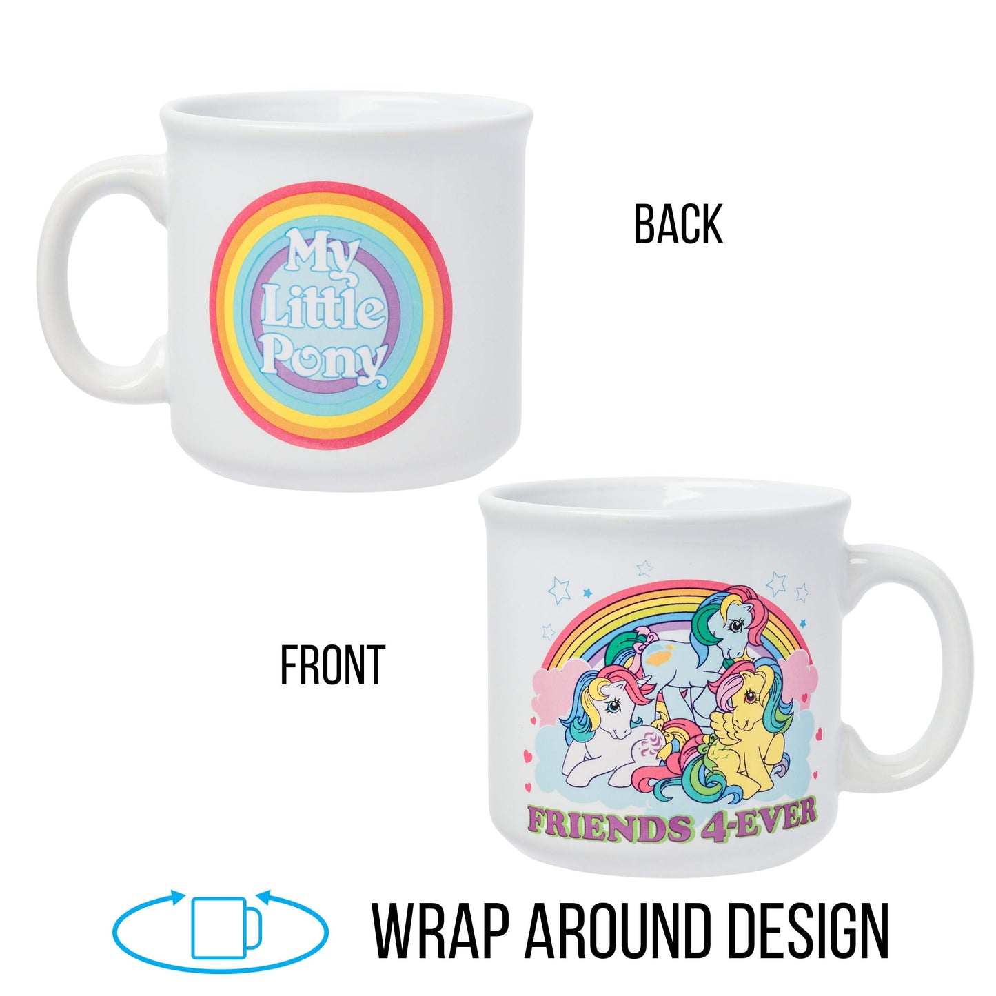 Taza de Cerámica Silver Buffalo My Little Pony Sunlight, Windy y Skydancer para Campista de 20 Onzas