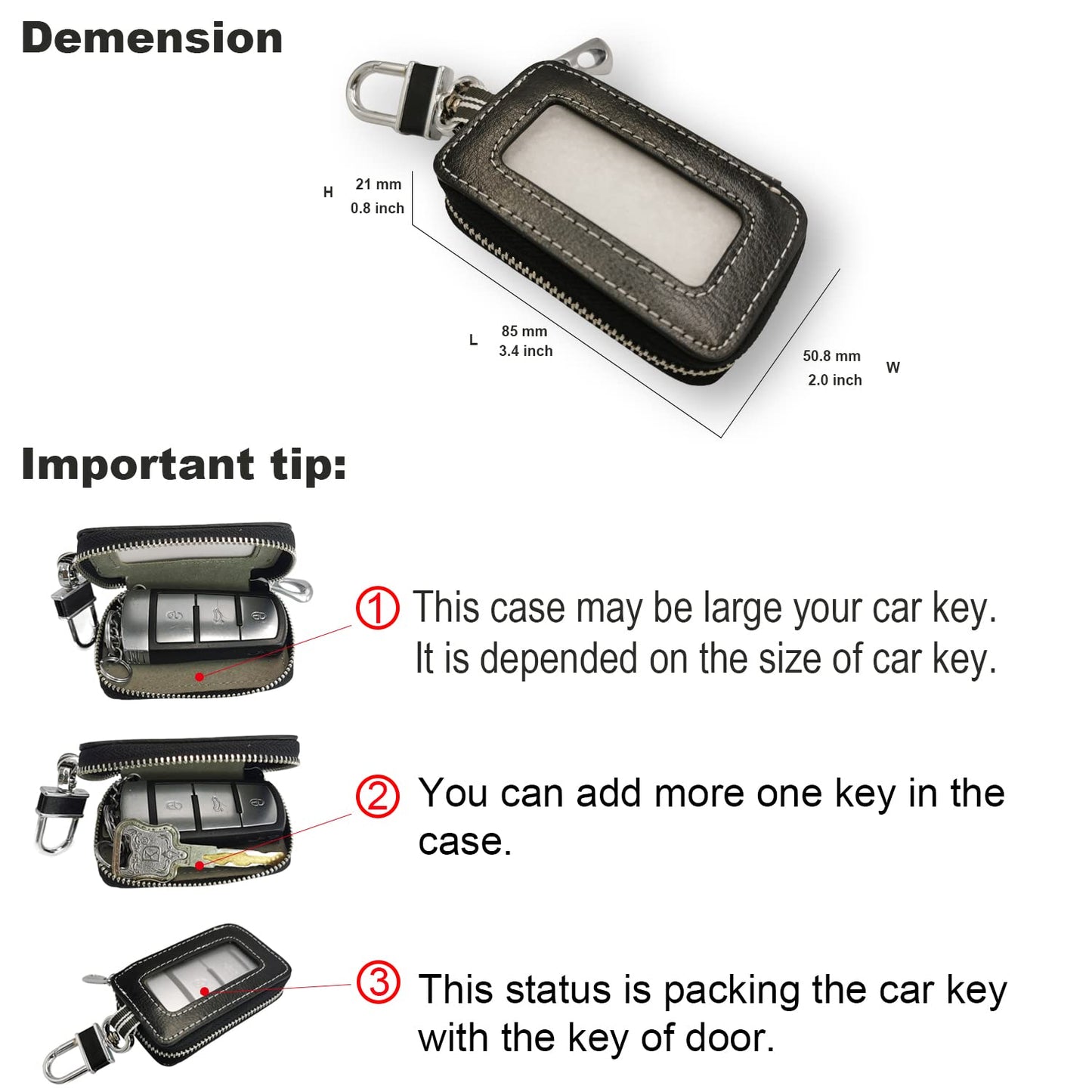 Keeping Black - Funda Universal para Llave Inteligente para Coche