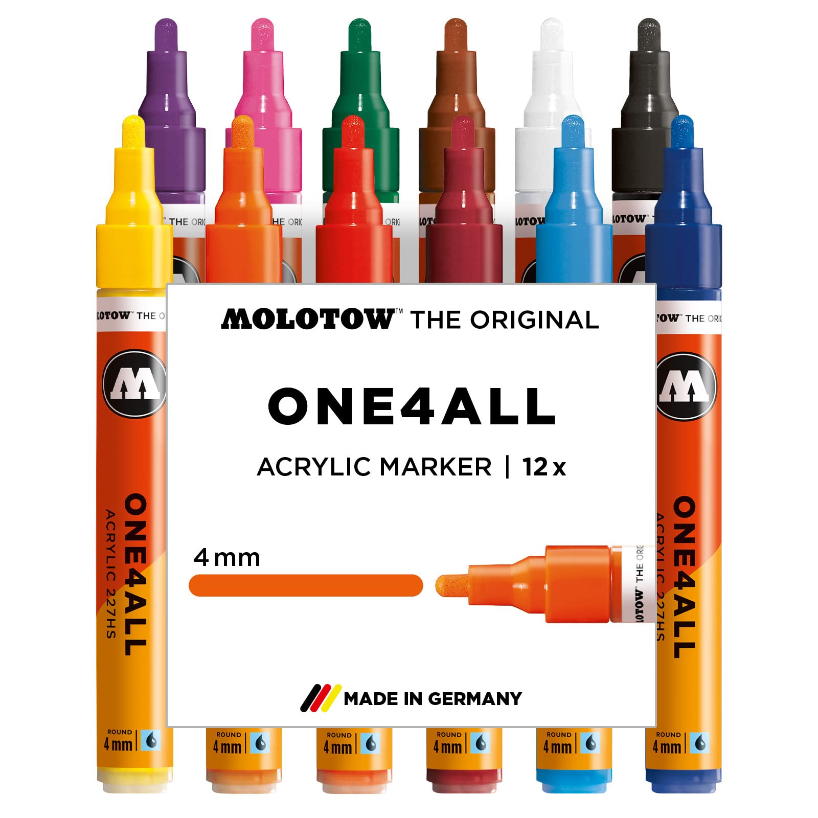 Molotow 200153 Set con 12 Marcadores 227Hs 4 Mm, Main-Kit I # 153
