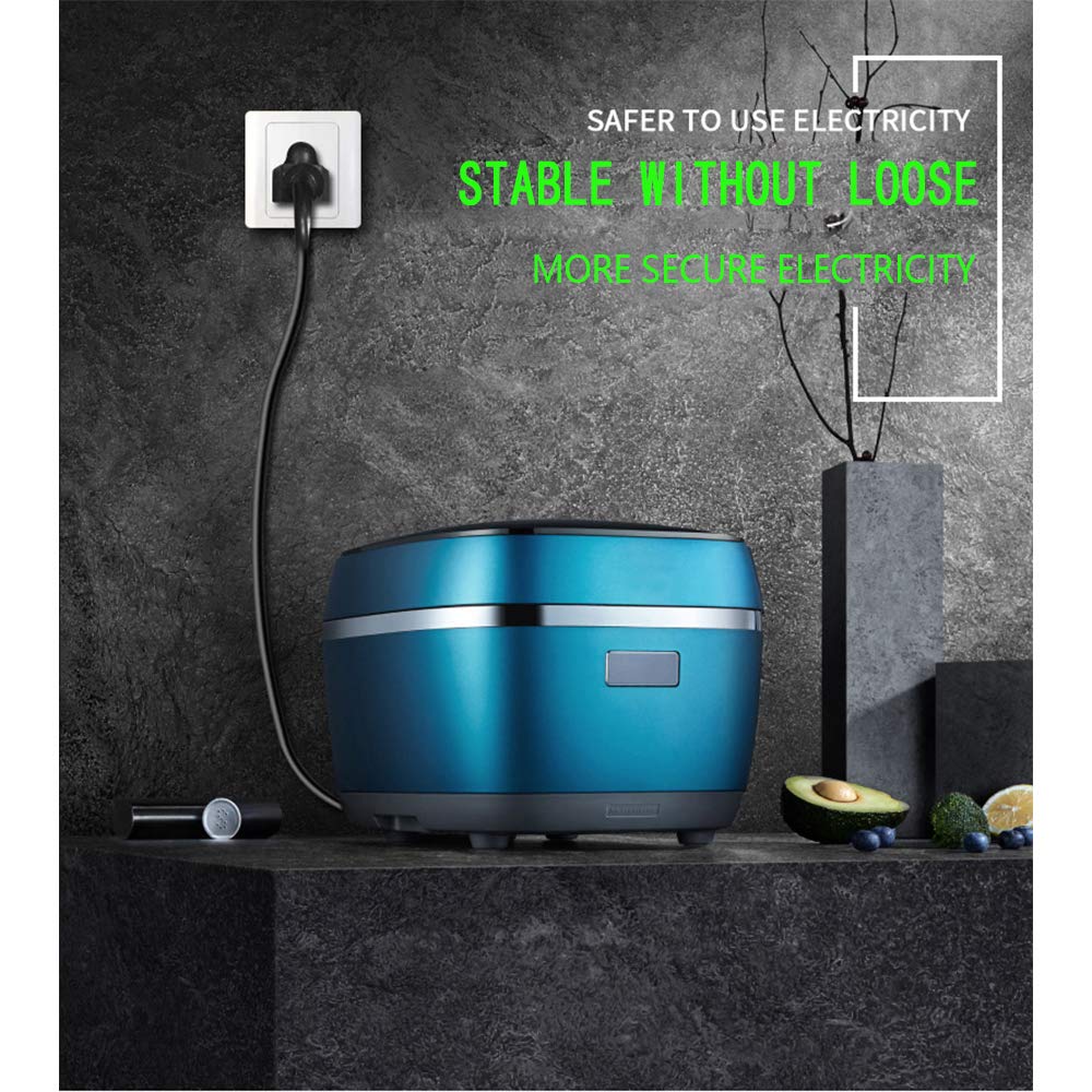 Cable de alimentación de repuesto compatible con olla de presión eléctrica, olla de arroz, olla de arroz, máquina de leche de soja, microondas – [listado UL] cable de alimentación de 6 pies de extensión de 3 clavijas 18 AWG