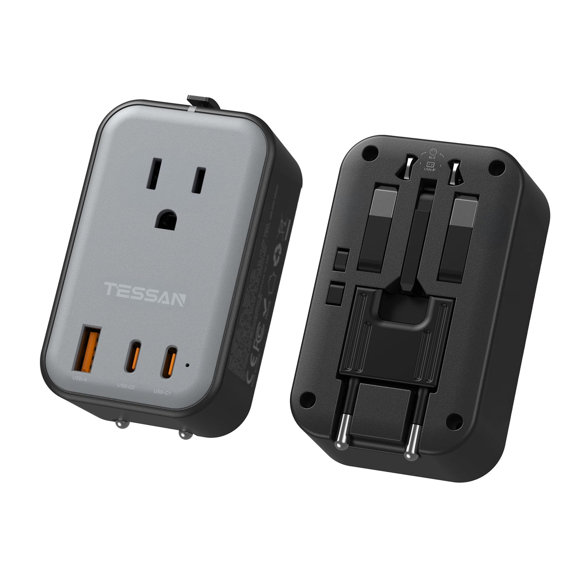 Adaptador Universal de Viaje TESSAN Blanco 20W Enchufe Europeo