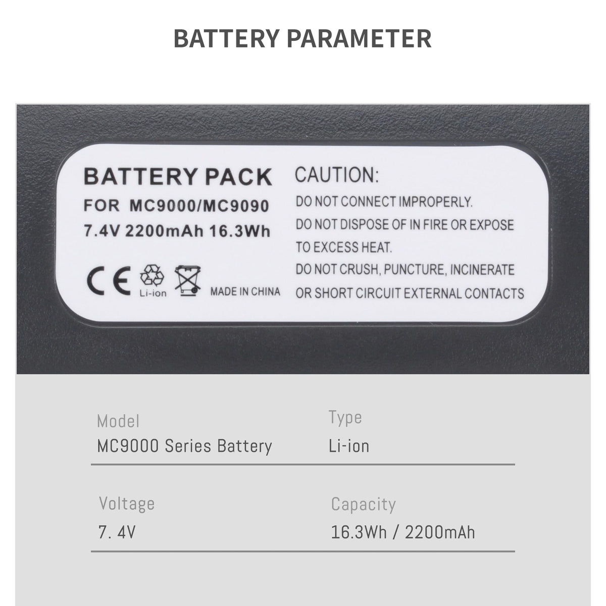 Batería de Reemplazo Zebra & Symbol MC9000 Alta Capacidad para Escáner de Código de Barras