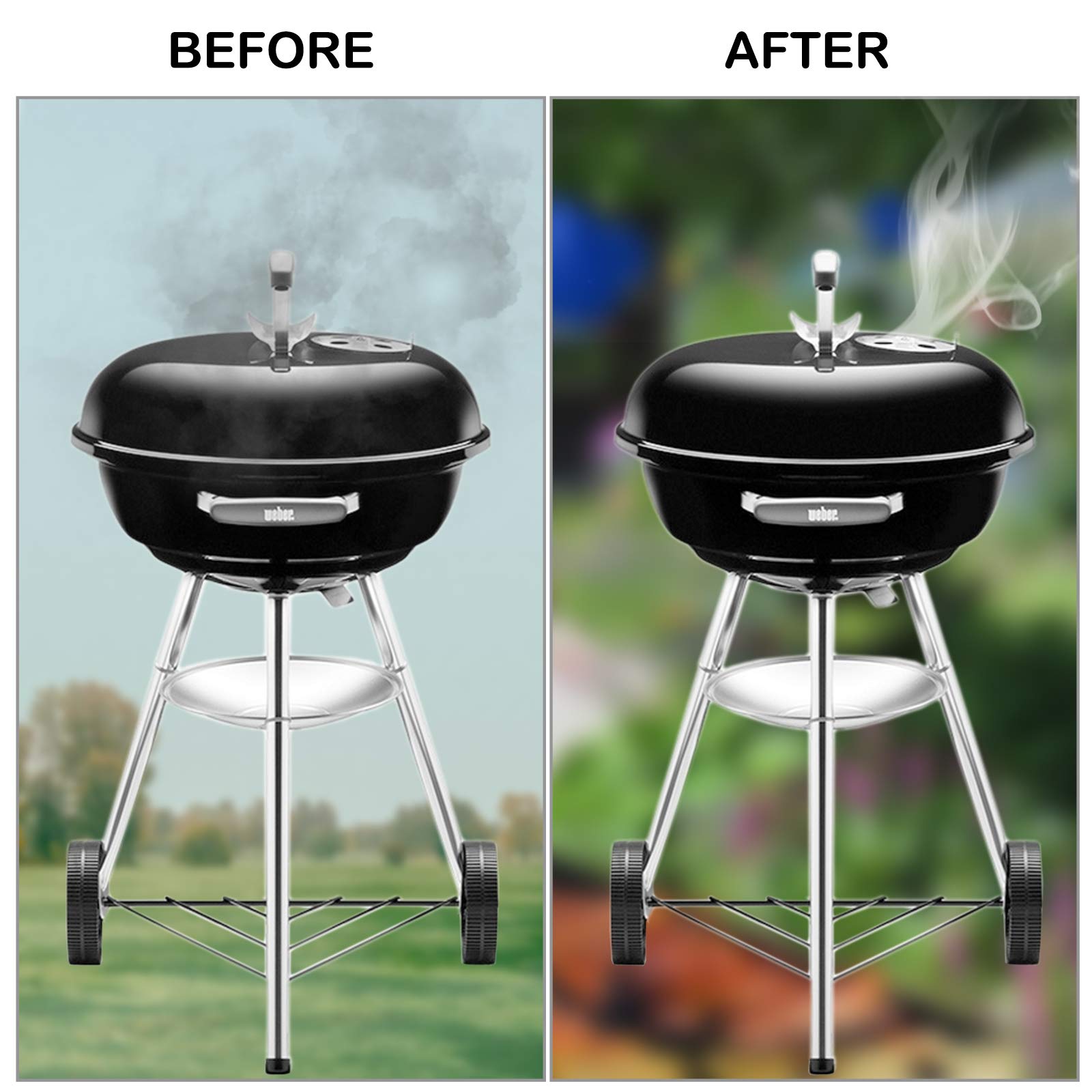 Junta de Ahumador Nonley Negra XXL Autoadhesiva de Alta Temperatura para Barbacoa