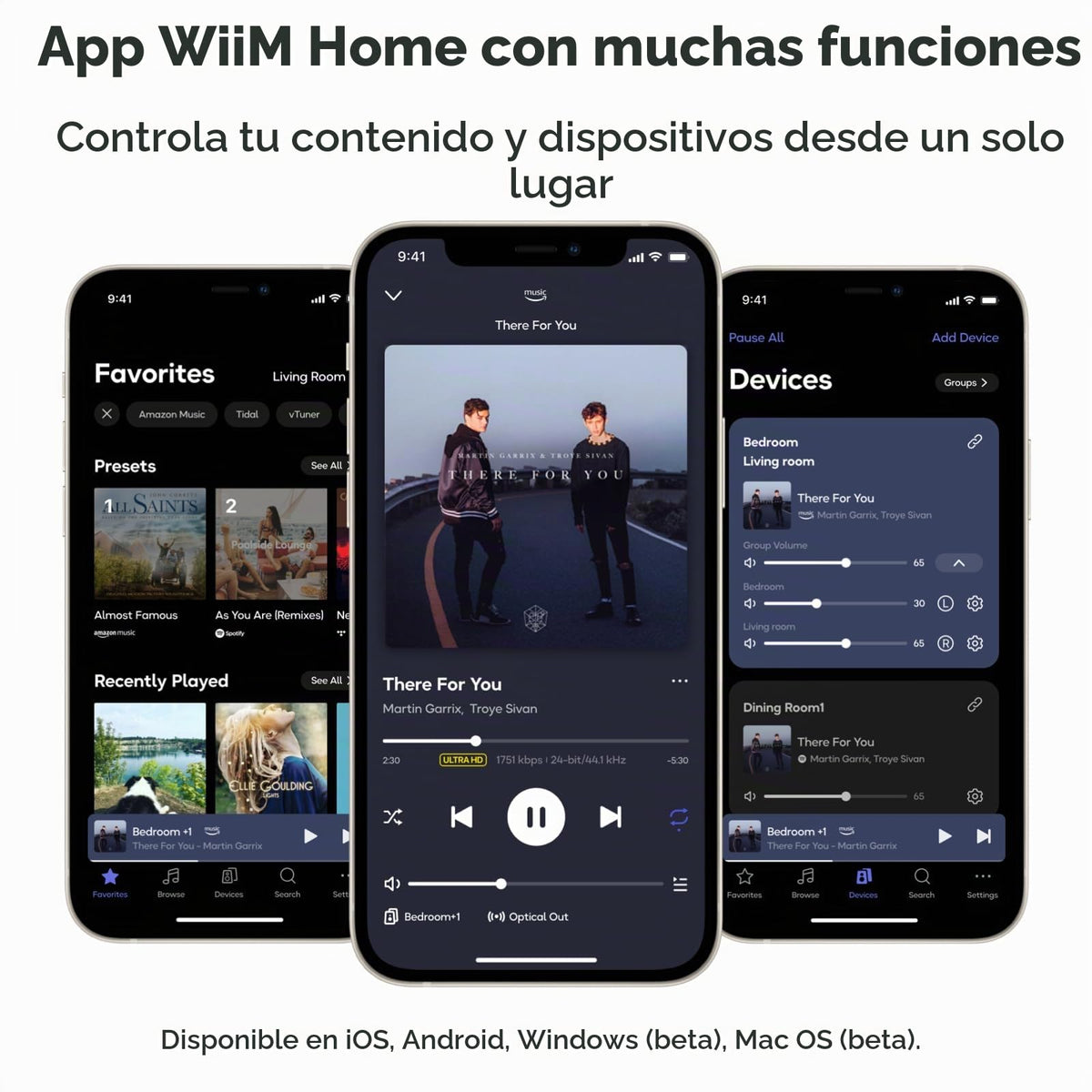 Altavoz Inalámbrico Audio Pro Blanco Multiroom Bluetooth Wi-Fi Sonido Potente Compatible con AirPlay 2 Spotify Tidal App WiiM