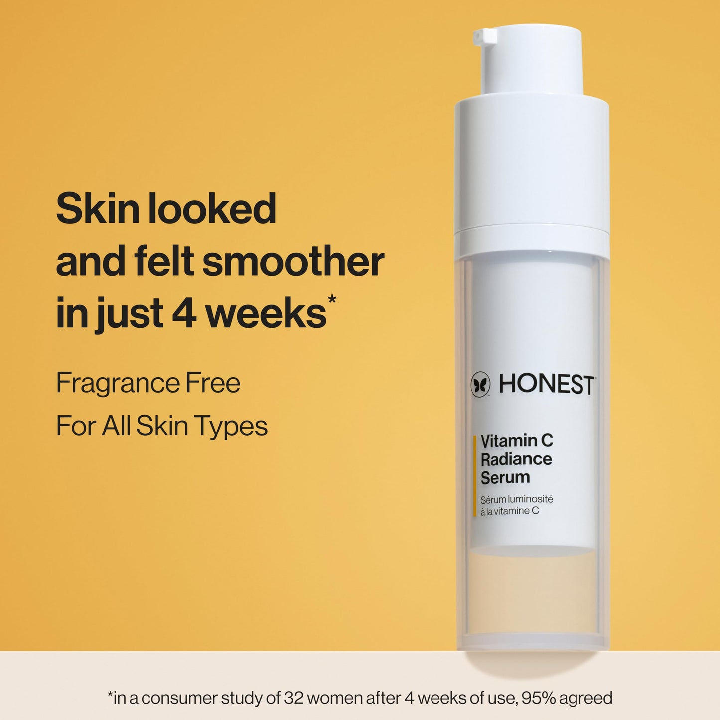 Honest Beauty suero de vitamina C con extractos de alcachofa y trébol | sin parabenos, dermatólogo probado, sin crueldad | 1.0 fl. oz.