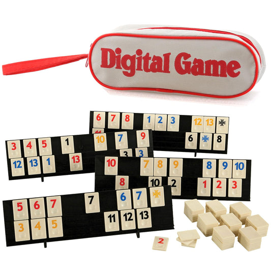 IRUEJFSR Rummy Juegos de Mesa Adultos, con 4 Soportes Antideslizantes, Adecuado para Piles Juego de Mesa de Reuniones Familiares y Amigos