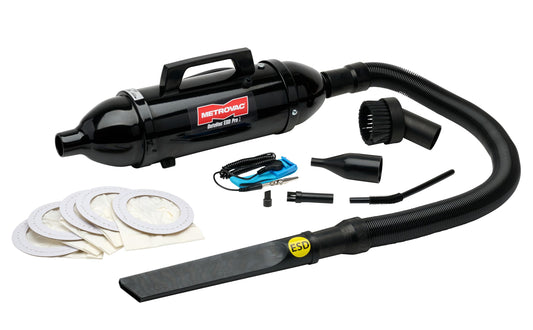 Aspiradora y Soplador Compacto Metrovac DataVac ESD Safe Pro Series Negra con Filtración HEPA y Antiestática para Electrónica