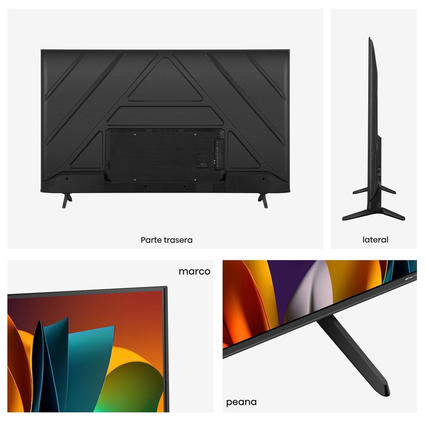 Hisense Pantalla UHD 4K de 50" 50A6NV, VIDAA Smart TV, 50 Pulgadas, Dolby Vision, Modo Juego Plus, DTS Virtual X, Control por Voz televisor, Doble Control de Volumen, (Nuevo 2024)
