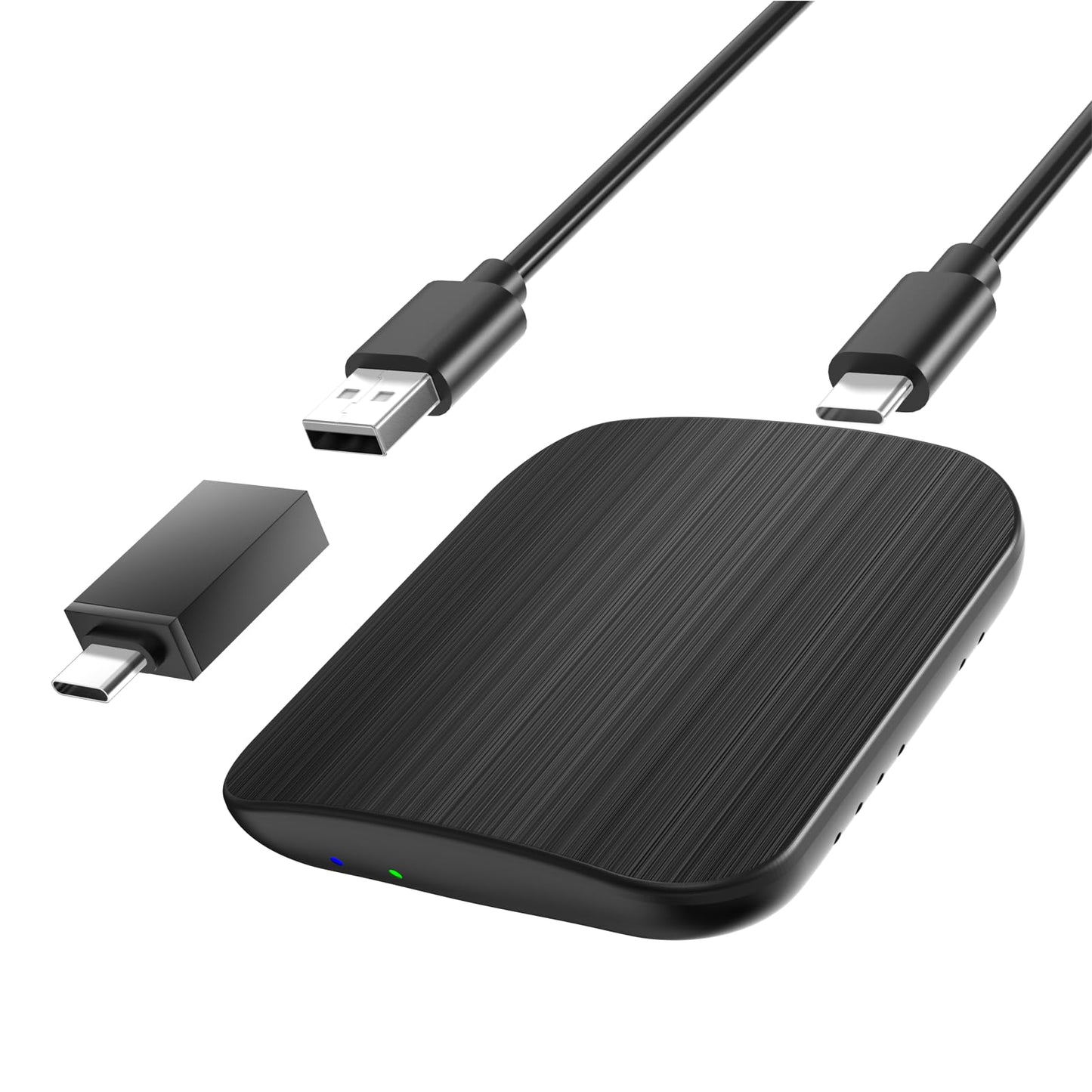 PHOCAR Adaptador Carplay Inalambrico y Android Auto Inalambrico para Auto, 2-en 1 Wireless Carplay Adapter, Plug and Play, Conexión Rápida y Estable, Compatible con iPhone y Android Phones