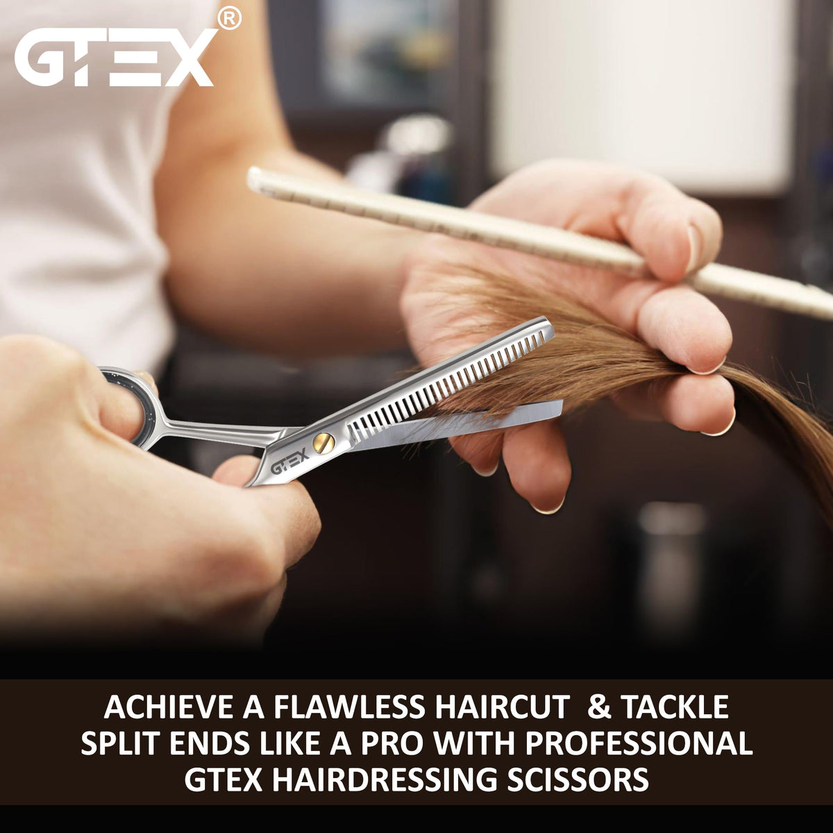 GTEX Tijeras de adelgazamiento para peluquería, tijeras profesionales para adelgazar el cabello, tijeras de corte de pelo de 6,5 pulgadas, tijeras de adelgazamiento para el cabello para hombres
