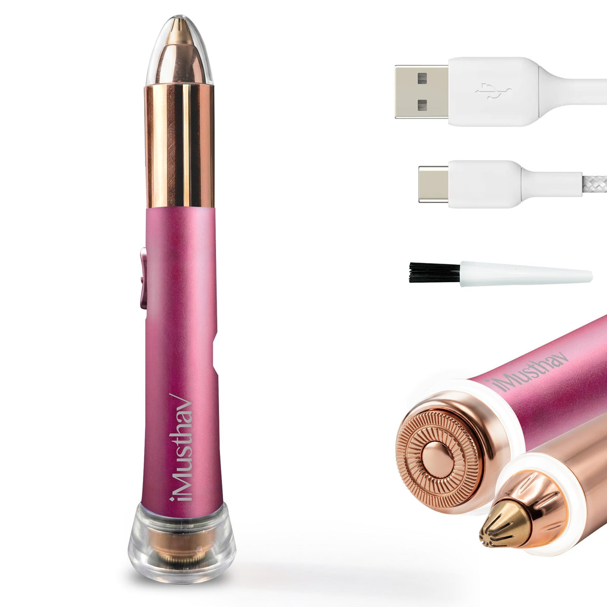 Depiladora Eléctrica Indolora para Mujer, Elimina Vello de Cejas y Facial