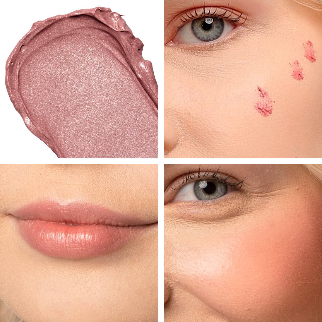 Palladio Rubor Líquido para Mejillas y Labios 2 en 1 Maquillaje, Rubor Facial, Fórmula Liviana en Crema, Resistente a Manchas, Rubor Pigmentado de Larga Duración, Acabado Radiante, Dainty