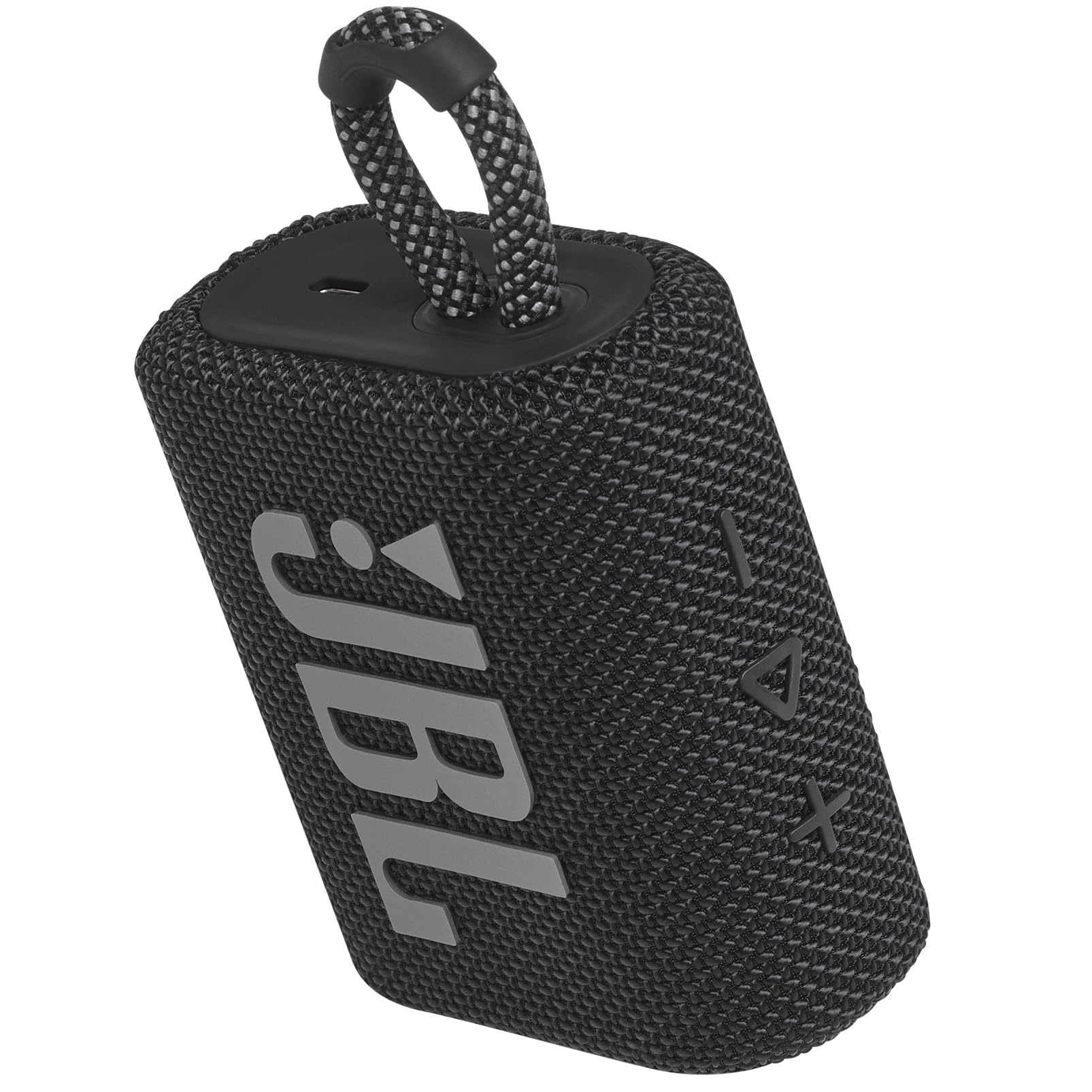 JBL Go 3 Bocina Portátil Bluetooth, 4.2 W de Potencia, Reproducción 5 Horas, Resistente al Agua y al Polvo IP67 - Negro