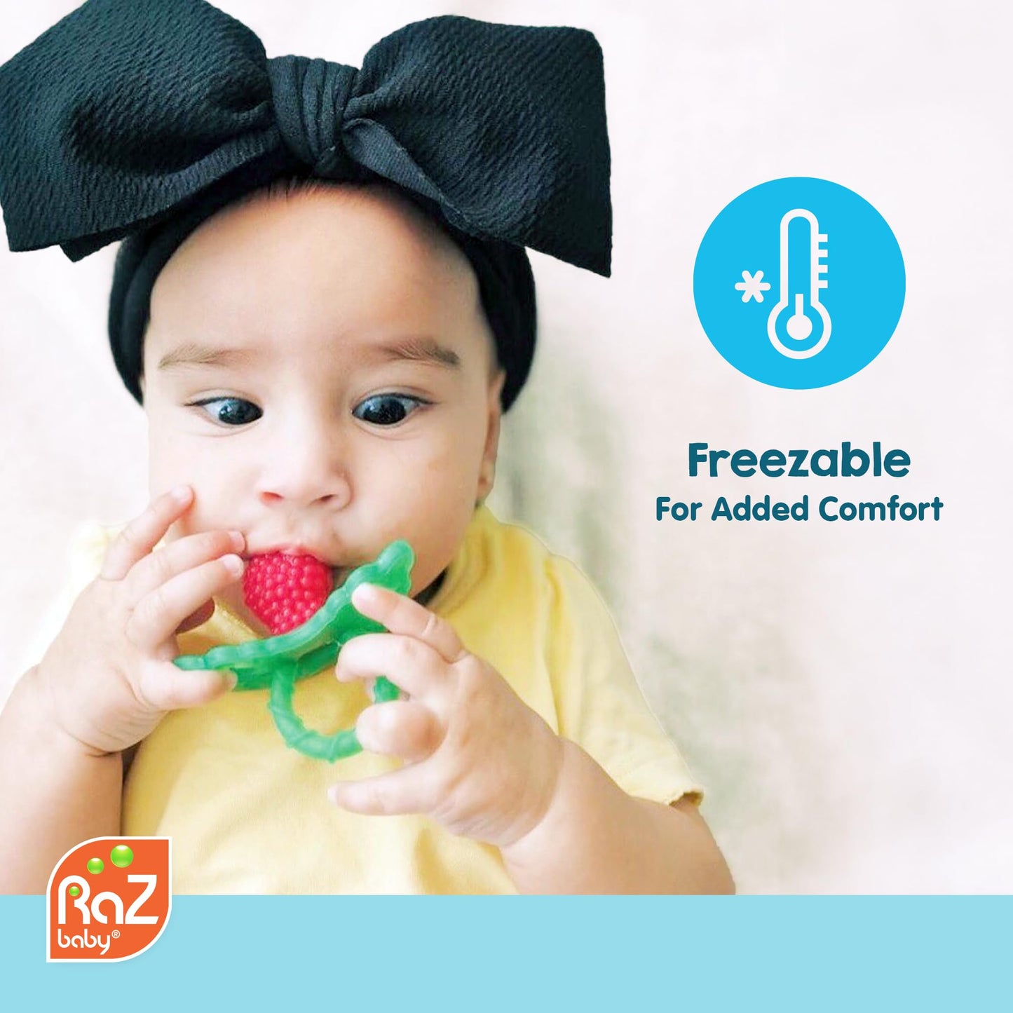 Chupete de Silicona RaZbaby Rojo Alivio de la Dentición para Bebés