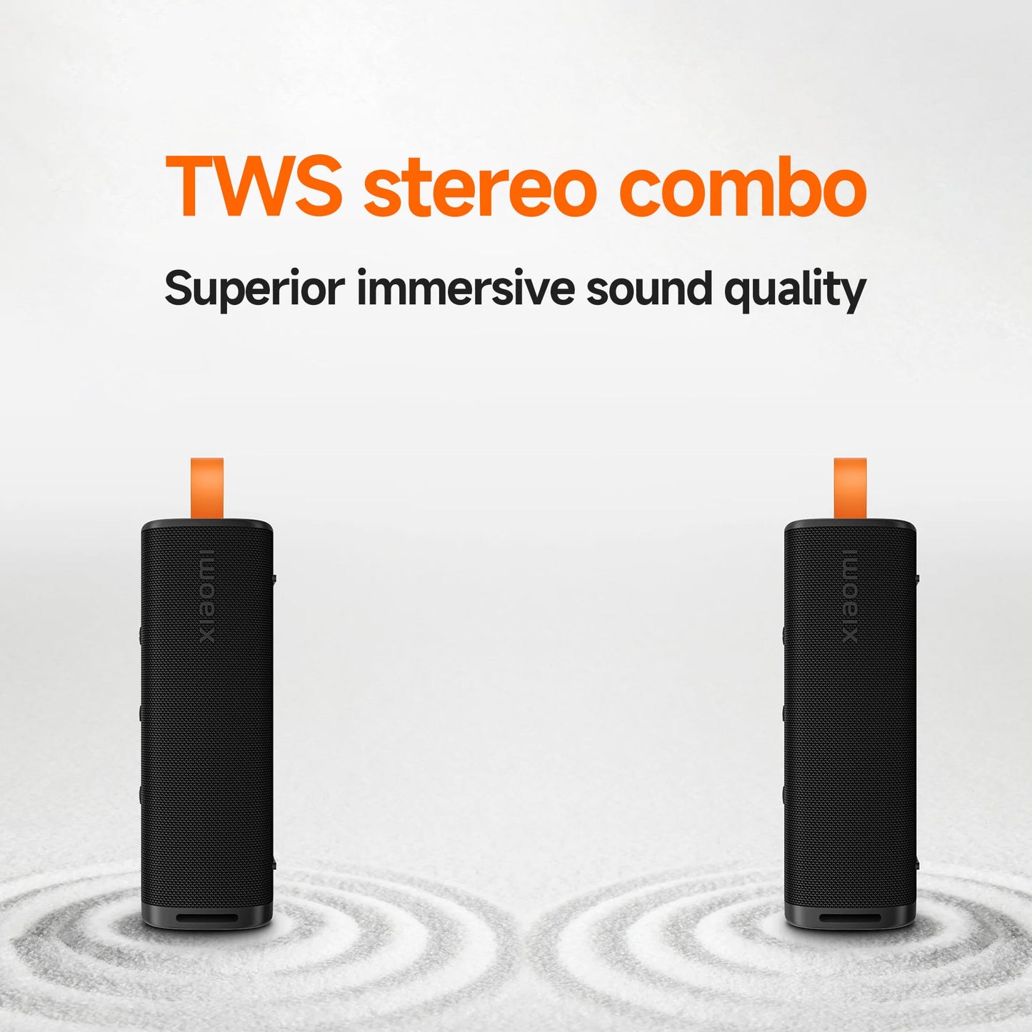 Altavoz Bluetooth portátil Xiaomi (30 W), sonido, estéreo inalámbrico verdadero, Bluetooth 5.4, IP68 impermeable, reproducción de larga duración, negro, MDZ-36-DB