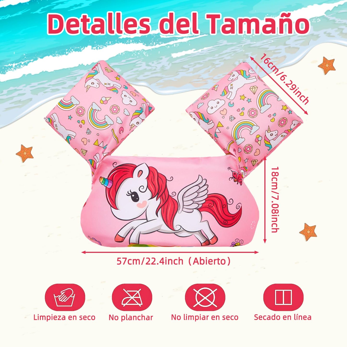 Salvavidas Chaleco de Natación Ajustable para Niños 2 a 6 Años