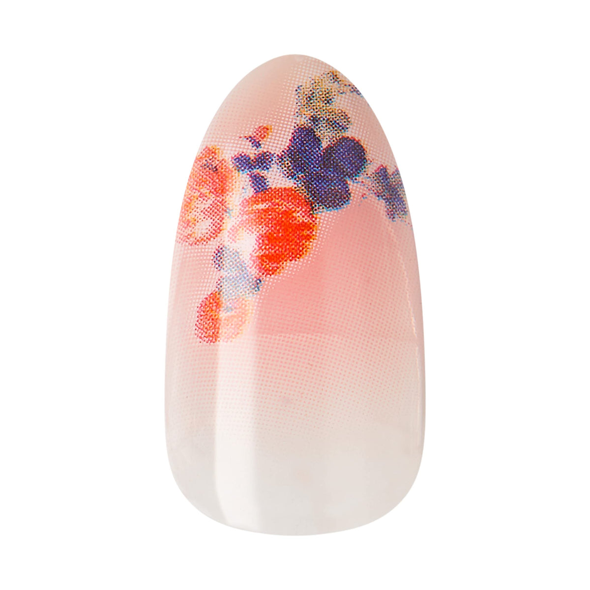 KISS LoveShackFancy x IMPRESS Press-On Manicure Limited Edition, Style /''Citrus Candy/'' Medium Almond Pink Press-On Nails, Includes Prep Pad, Mini Nail File, Cuticle Stick, & 30 Fake Nails