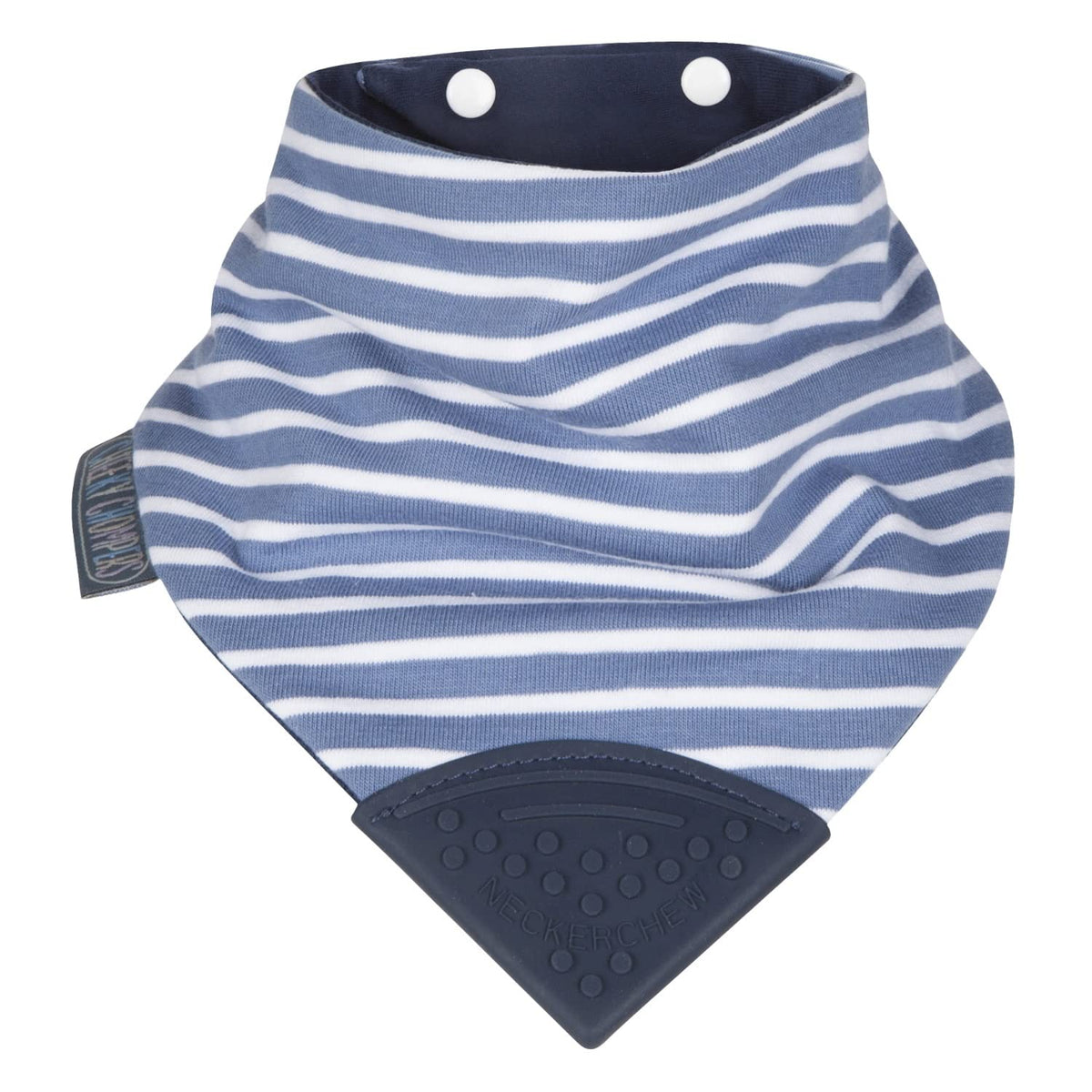 Babero para dentición Chewy original: babero reversible superabsorbente para dentición de bebés. Cheeky Chompers mordedores de silicona de grado alimenticio sin BPA | Preppy Stripes Neckerchew