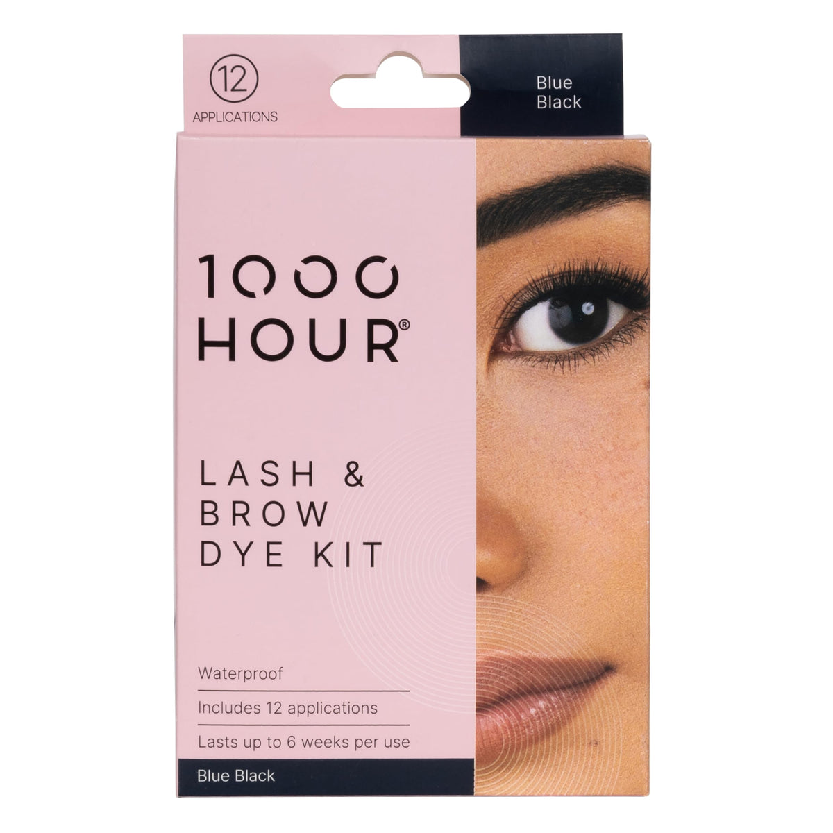 1000 Hour Eyelash & Brow Dye/Tint Kit Permanent Mascara (Blue-Black) by 1000Hour