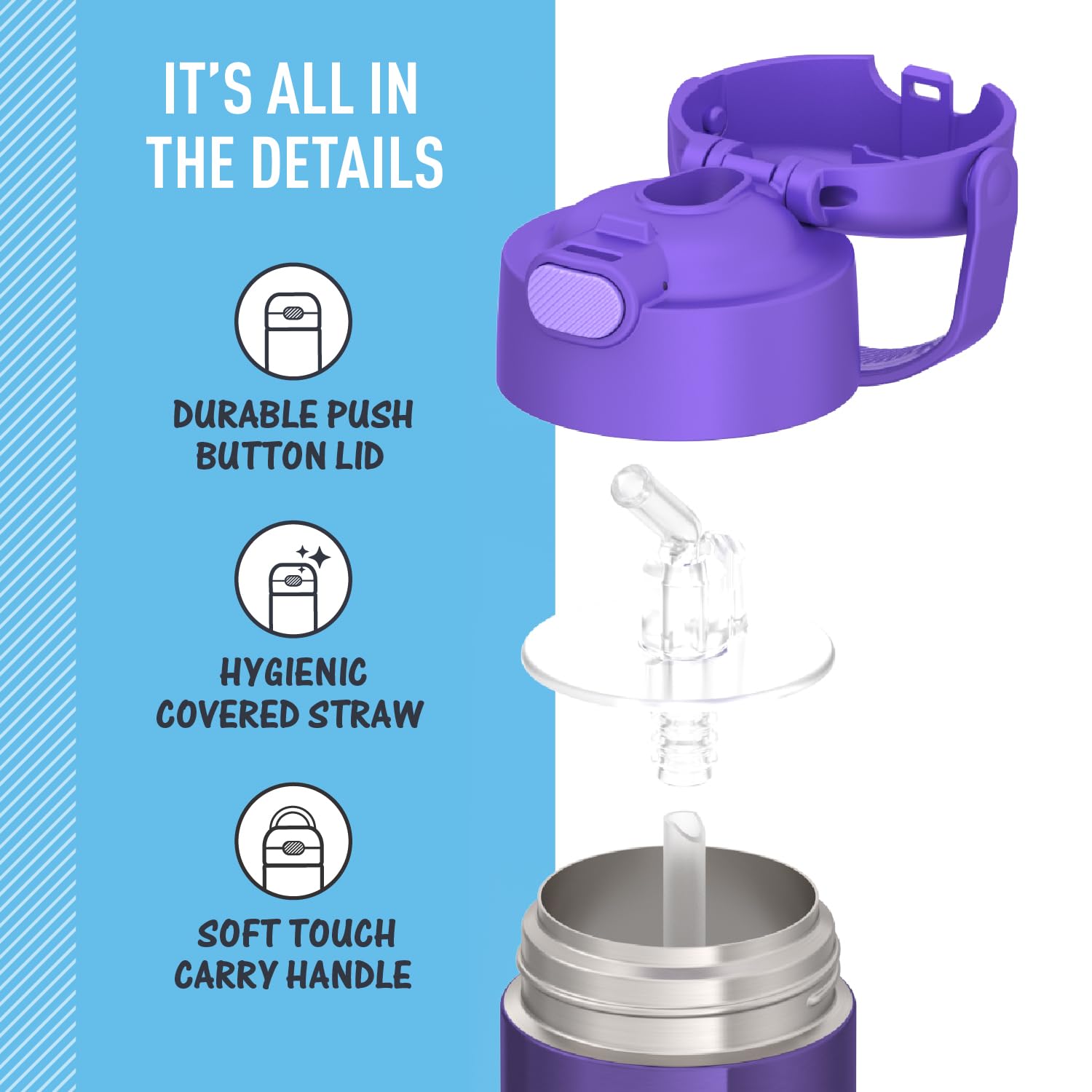 Botella Thermos Funtainer Violeta 355ml