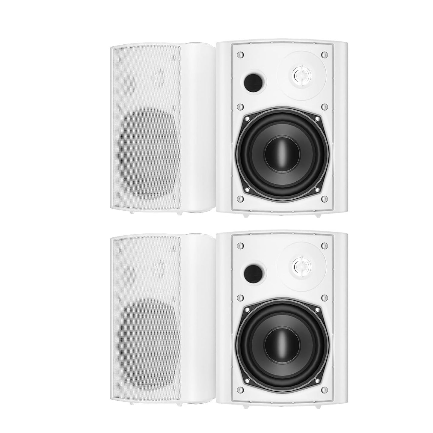 STUDIOFINIX Altavoz Bluetooth de 5,25 Pulgadas y 600 W con Tweeter de cúpula estéreo, Ideal para Sistemas montados en la Pared en Interiores y Exteriores, Compatible con Bluetooth (4 Altavoces)