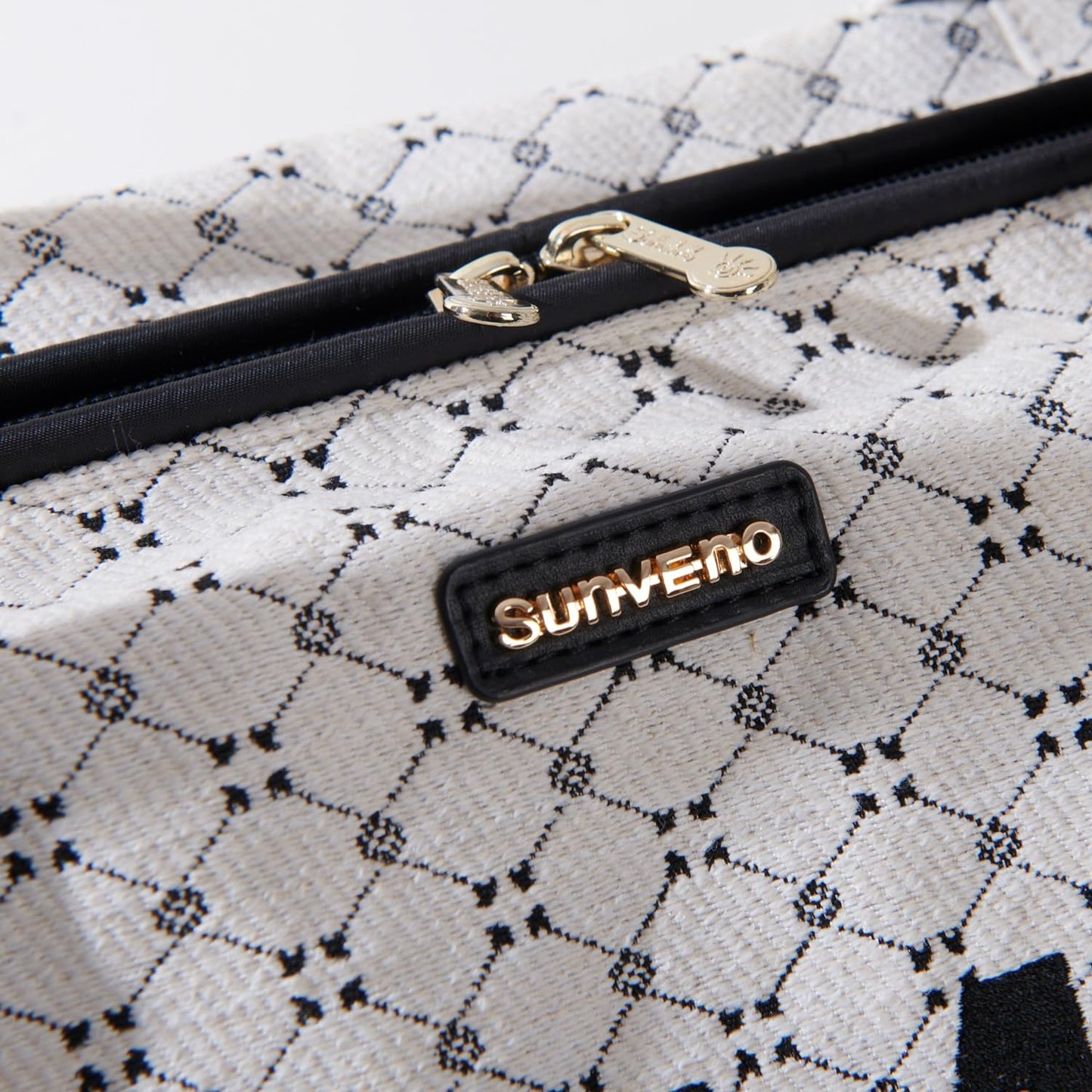 SUNVENO - Bolsa de viaje para mujer, bolsa de viaje para mamá, bolsa de pañales de gran capacidad, color blanco, Blanco