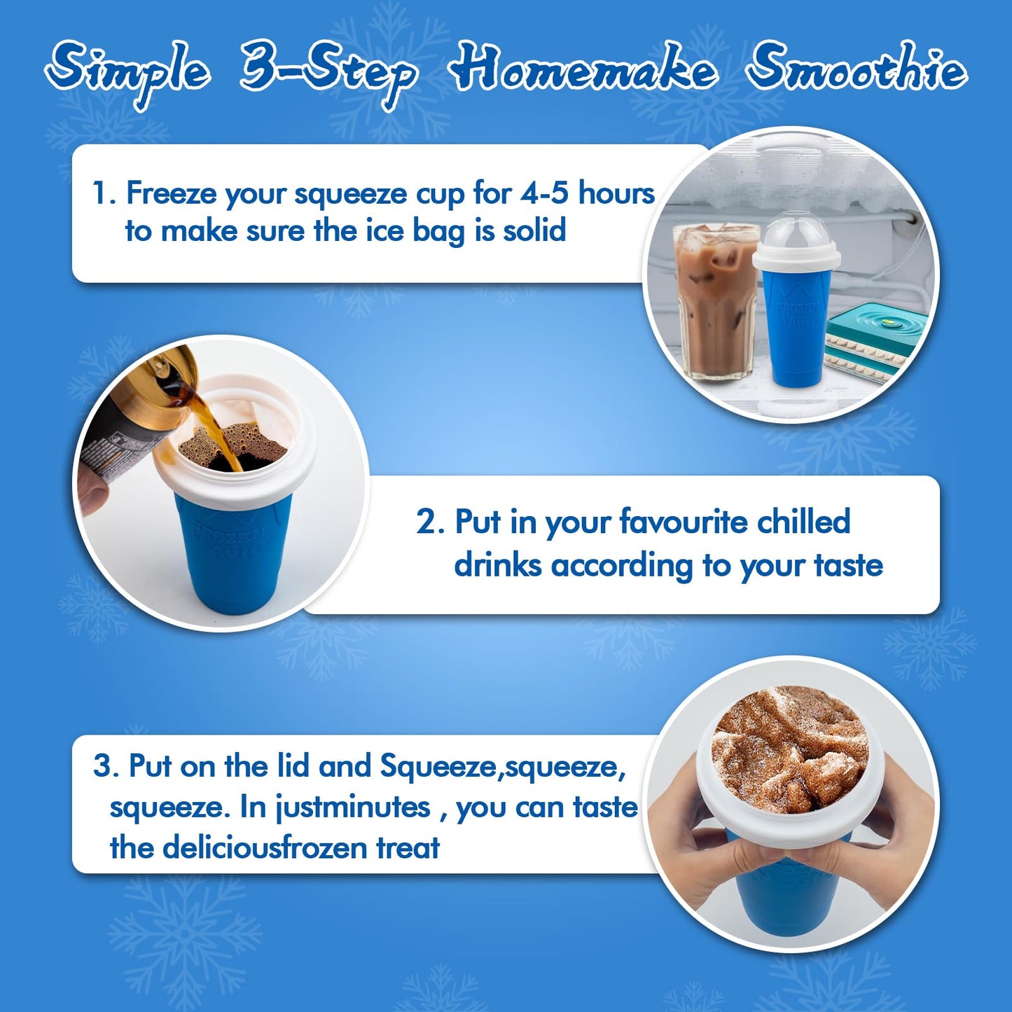 Jairuty - Taza para hacer granizados, tazas mágicas de congelación rápida para hacer helados de licuado de leche casera, taza para hacer granizado de doble capa, regalos de cumpleaños para niños