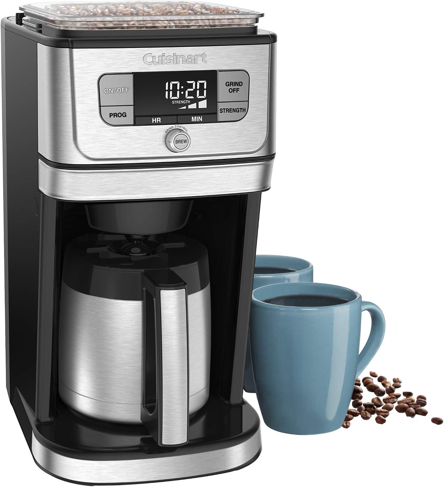 Cuisinart - Cafetera térmica Burr Grind & Brew completamente automática, 10 tazas, negra, DGB-850