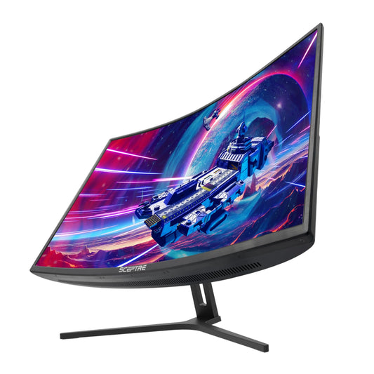 Monitor de Juegos Curvado Sceptre Negro 32 Pulgadas sobremarcha 240 Hz AMD FreeSync Altavoces Integrados
