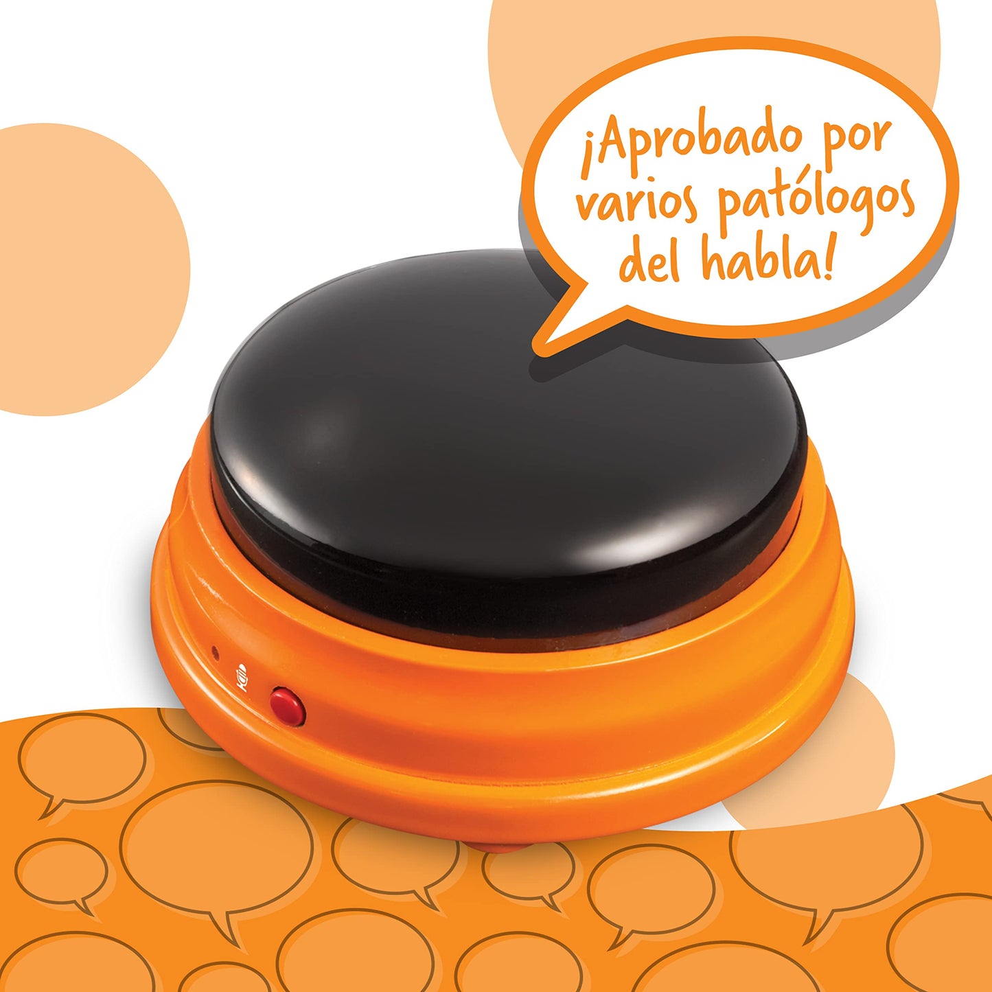 Learning Resources Recordable Answer Buzzers, Zumbadores para Juegos, Botones grabables, Perfecto para Noches de Juegos Familiares o Trivia, Set de 4, para Niños Mayores de 3 años