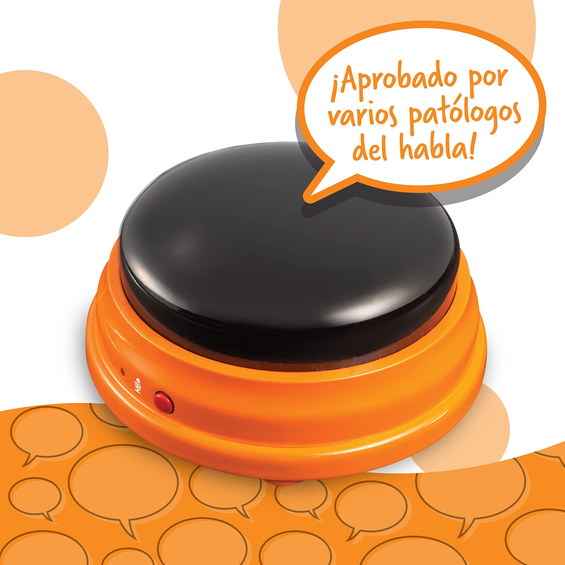 Learning Resources Recordable Answer Buzzers, Zumbadores para Juegos, Botones grabables, Perfecto para Noches de Juegos Familiares o Trivia, Set de 4, para Niños Mayores de 3 años