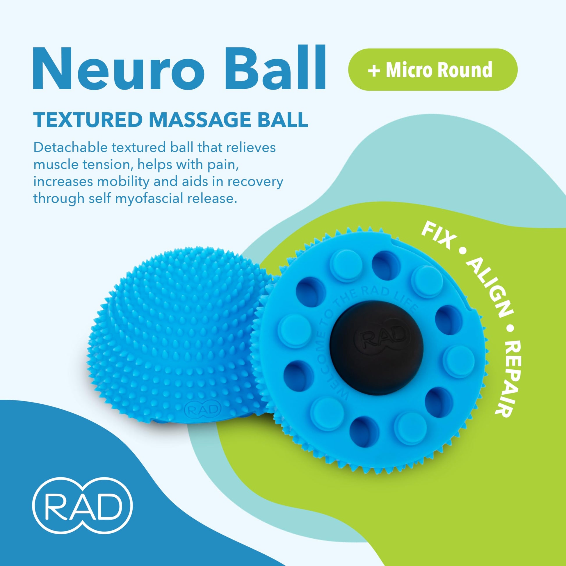 Rodillo de Pie Neuro Ball Texturizado para Movilidad y Liberación Miofascial