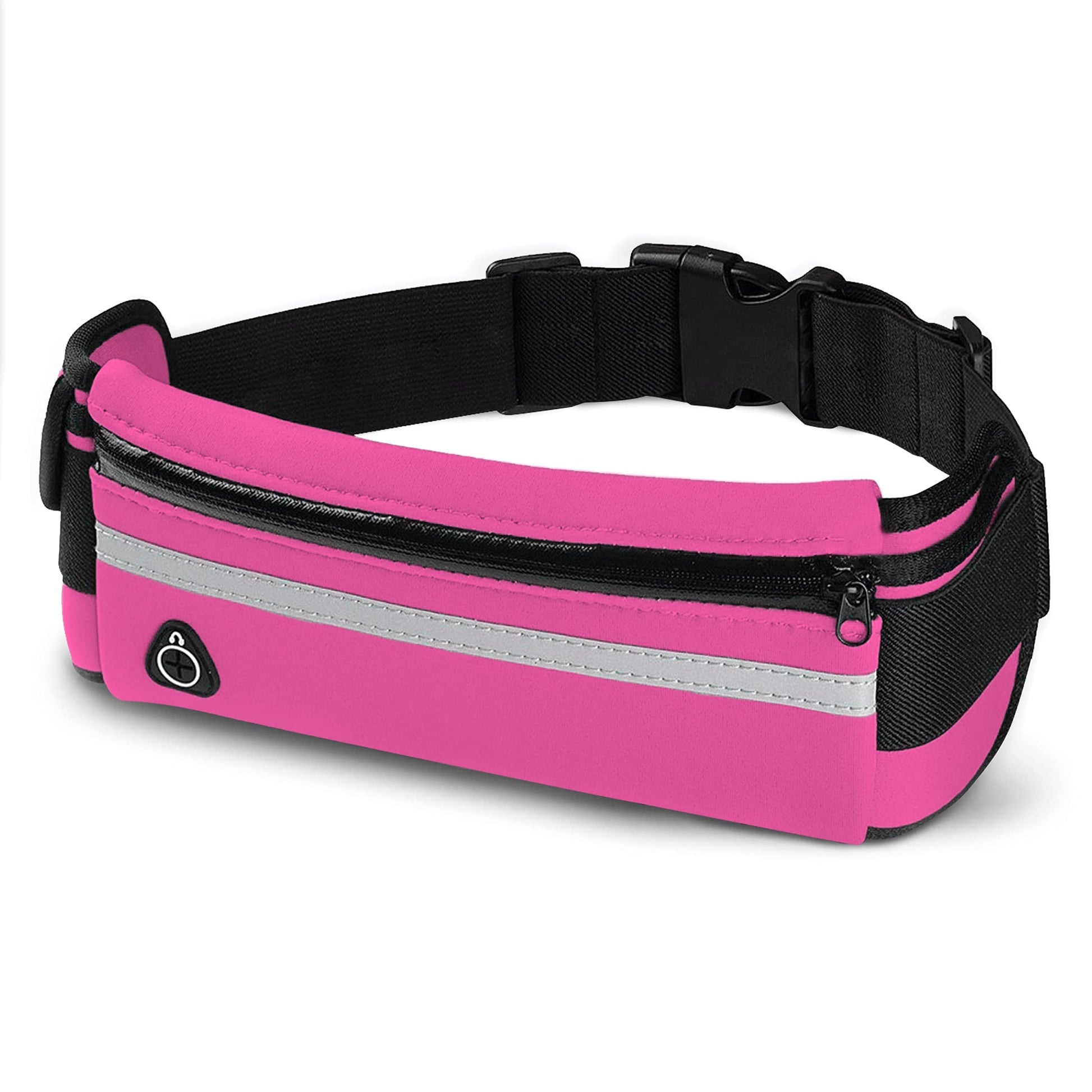 Riñonera Deportiva Running Elástica Impermeable Rosa Gris Reflectante para Hombre y Mujer