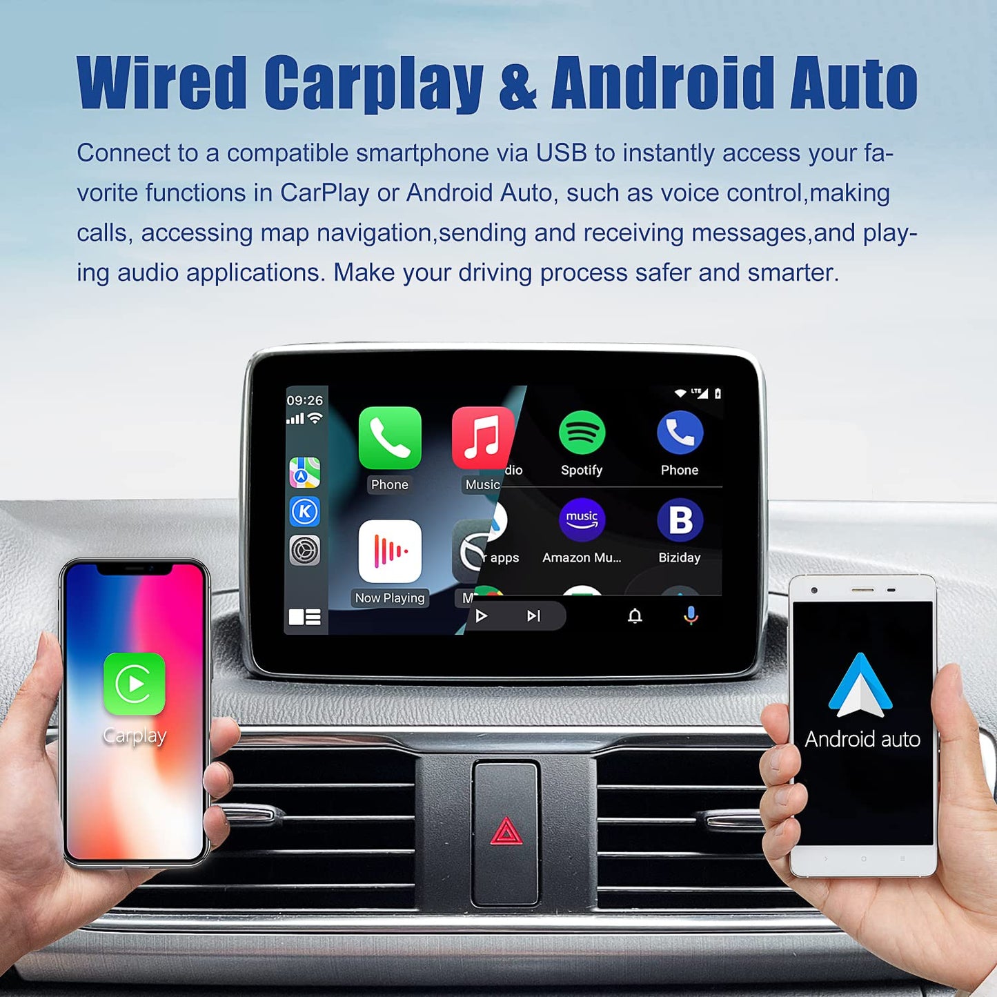 Kit de Reequipamiento Automático Mazda MZD Connect Compatible con Apple Carplay y Android para Mazda 2/3/6/CX3/CX5/CX9/MX5 2014-2019