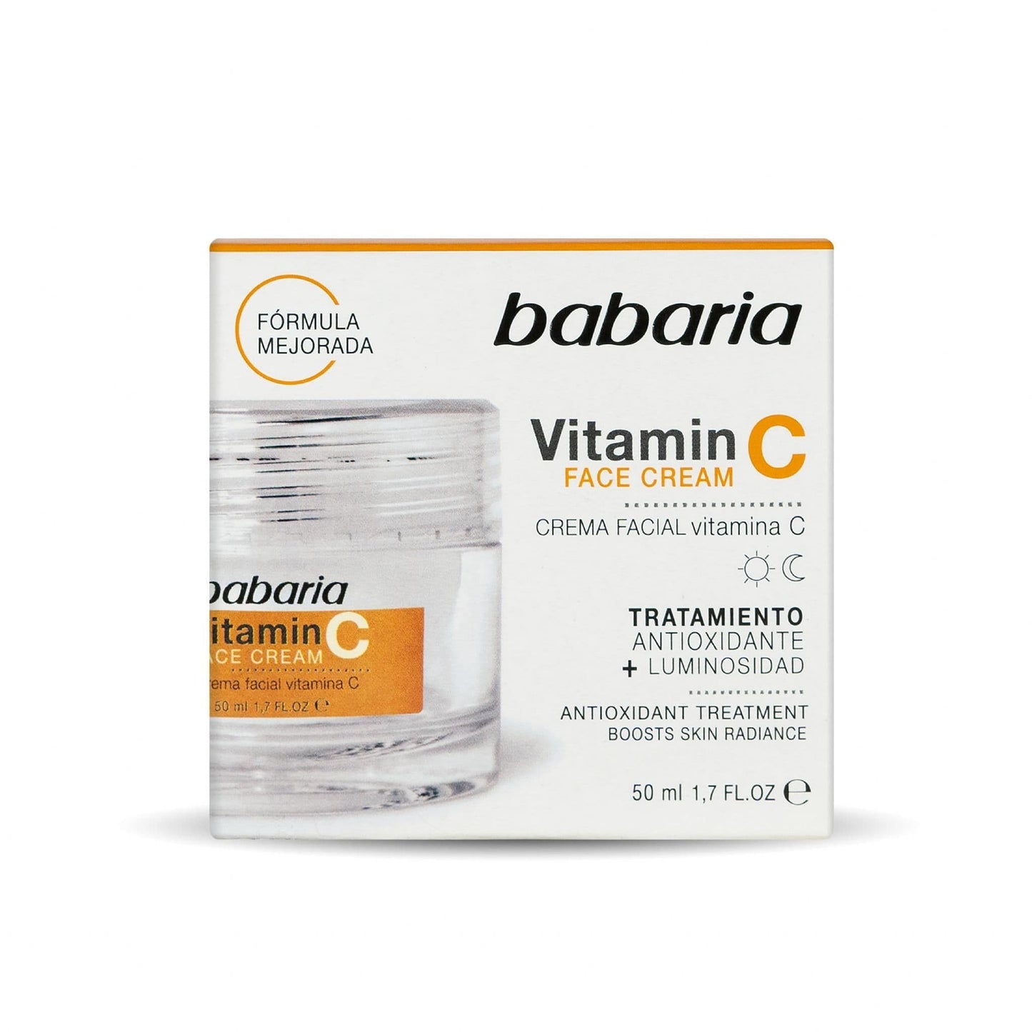 Babaria Crema Facial Vitamina C Babaria, 50ml, Luminosidad para tu rostro.