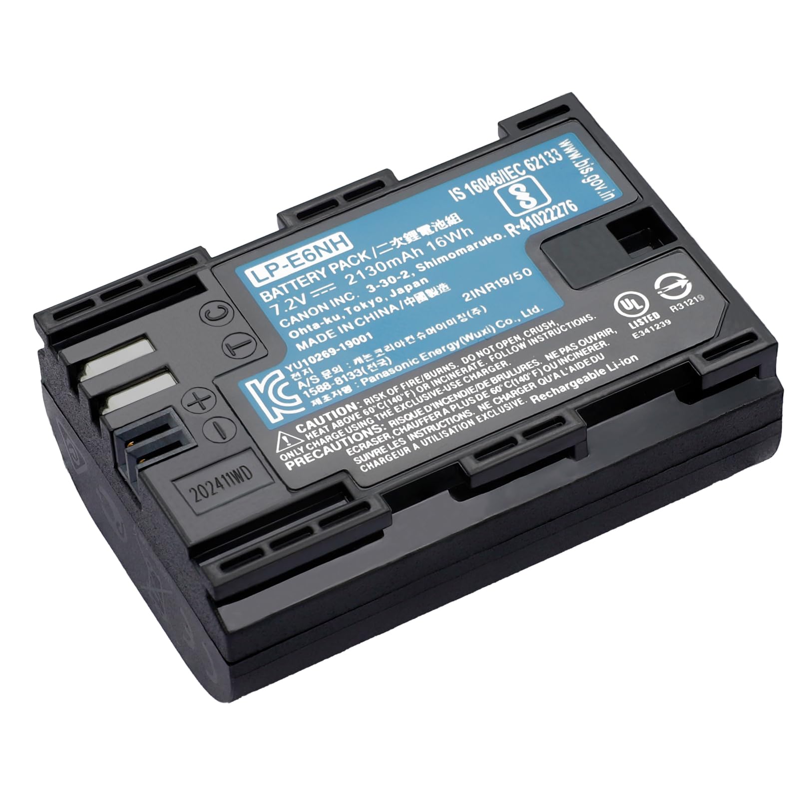 LP-E6NH - Batería de repuesto compatible con cámaras Canon EOS R EOS R5 EOS R6 EOS R6 II EOS R7 EOS 90D EOS 60D EOS 70D EOS 80D EOS 6D II EOS 7D EOS 7D Mark II (2130 mAh, 100% compatible con original)