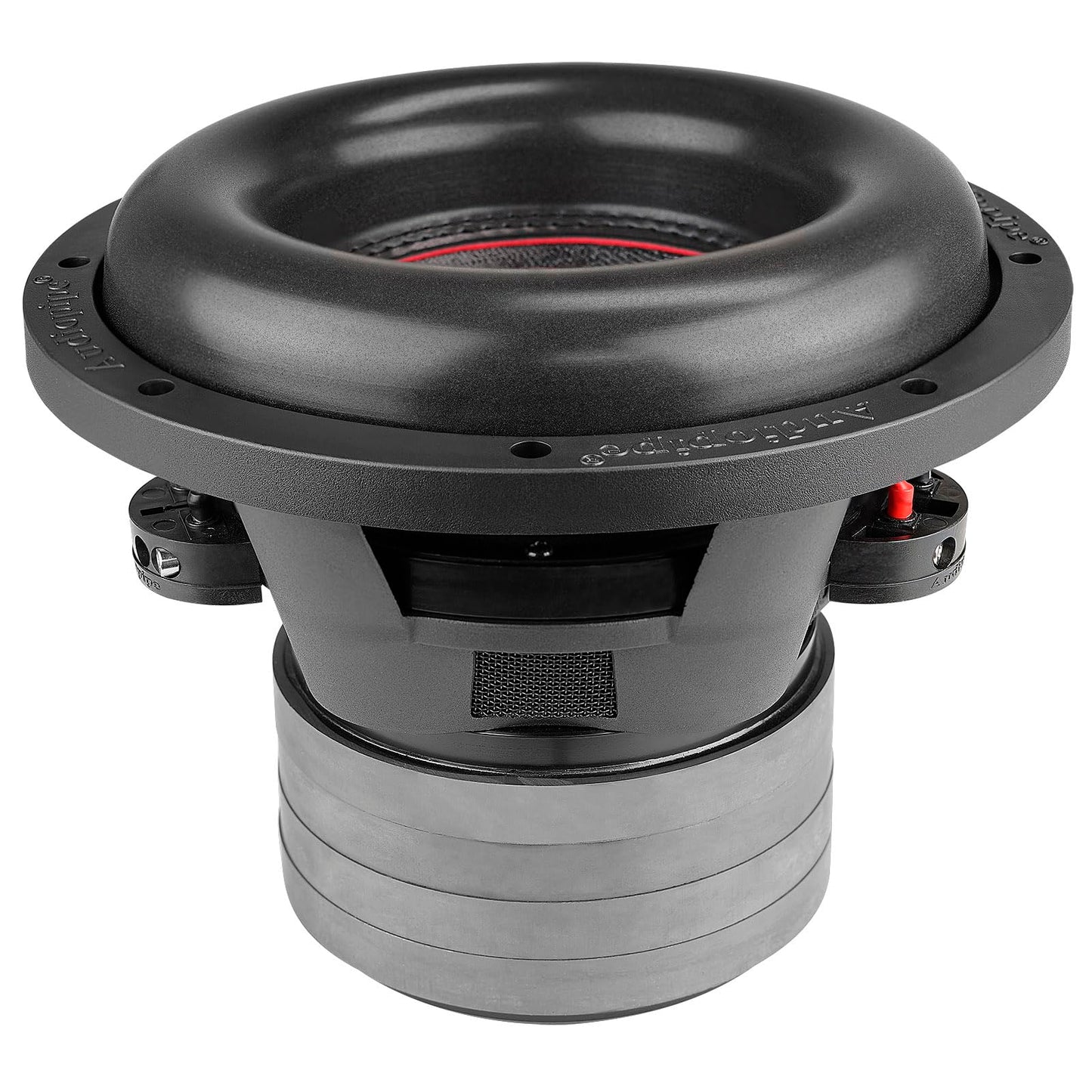 Audiopipe - Subwoofer de cono compuesto de pila cuádruple de 10 pulgadas (TXX-BDC-IV-10), rendimiento superior, 1800 W, 4 imanes, bobina de voz BASV, cesta de aluminio, conexión múltiple, cono de