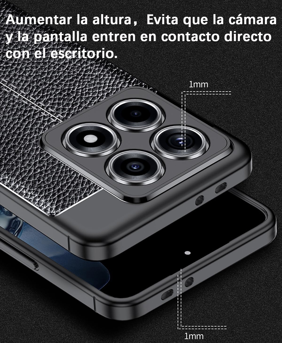 DABUNA Funda para Xiaomi 14T Case Uso Rudo Protector de Cámara Duradero Suave Antihuellas Protector Cover (Negro)
