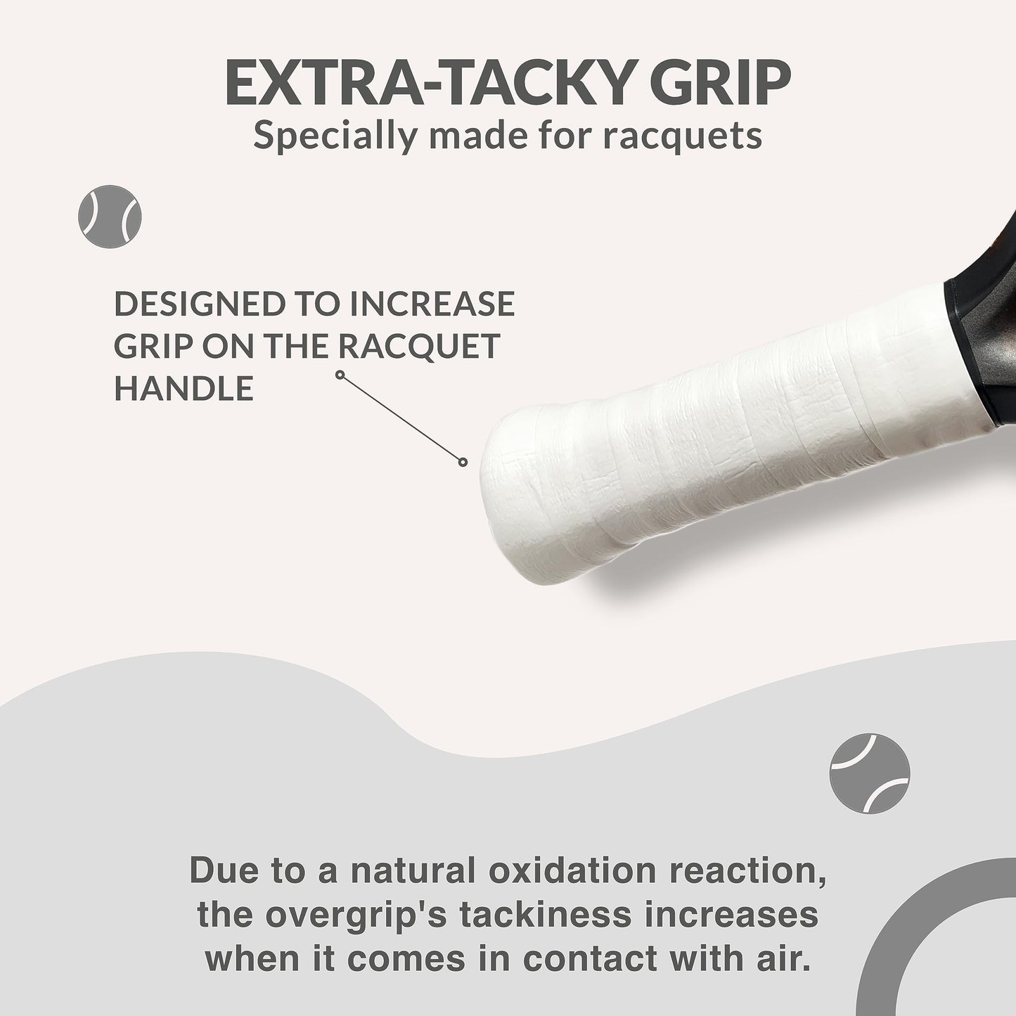 Overgrips Padel Palbea Blanco Extra Adherente Antideslizante Alta Absorción Paquete de 6