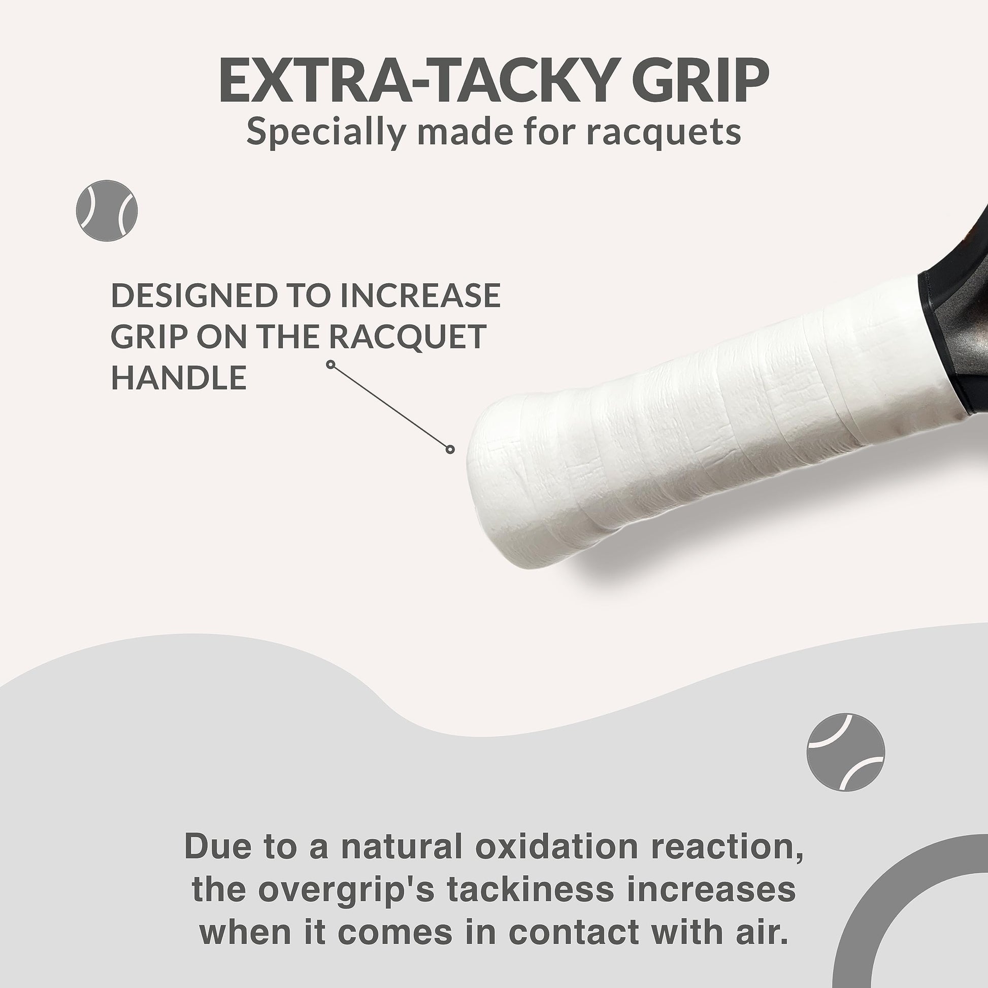 Overgrips Padel Palbea Blanco Extra Adherente Antideslizante Alta Absorción Paquete de 6