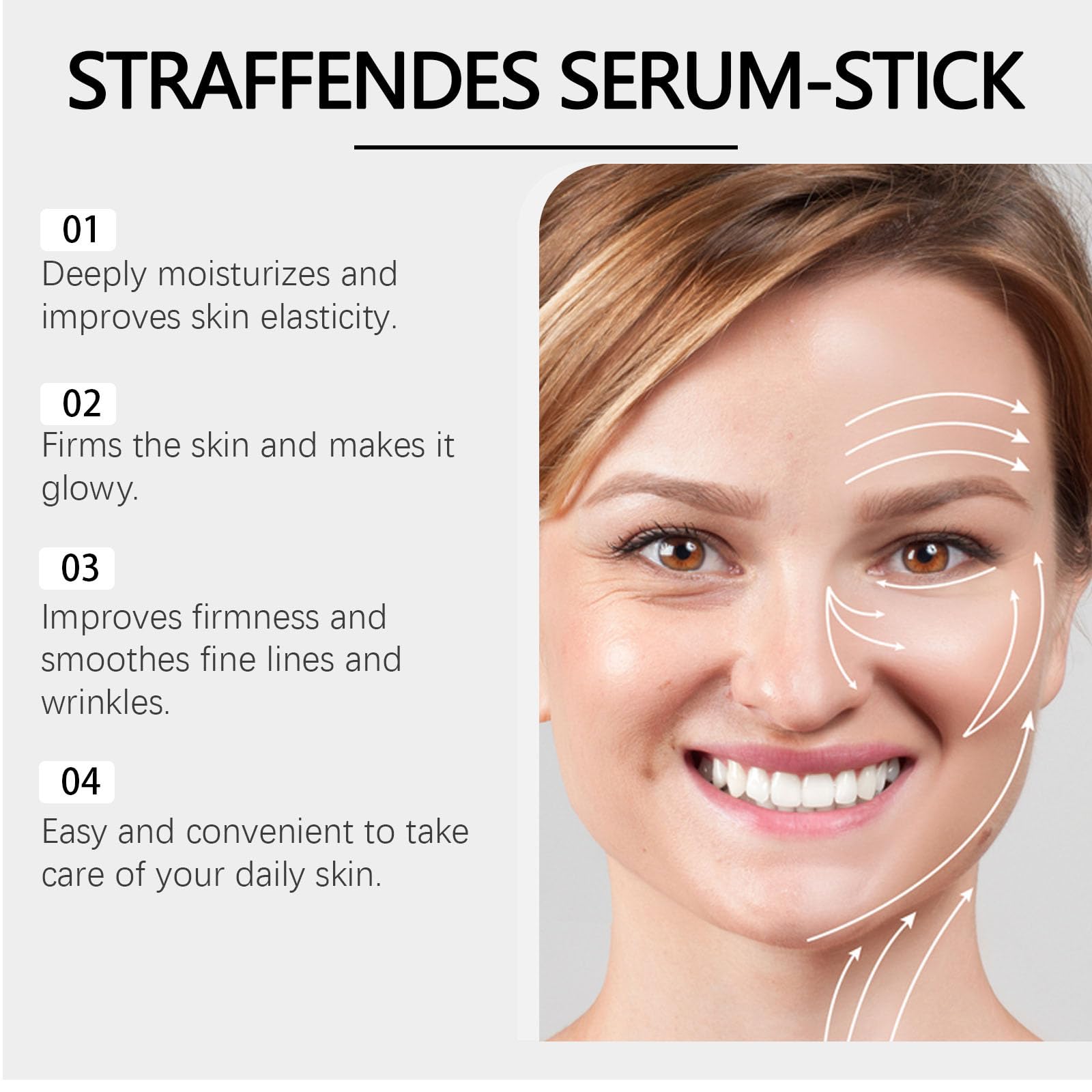 Suero reafirmante en barra con péptidos de colágeno, roll-on de retinol, reafirmante en barra para rostro y cuello, reafirmante y tensor para el cuello, reafirmante antiarrugas para el cuello (1)