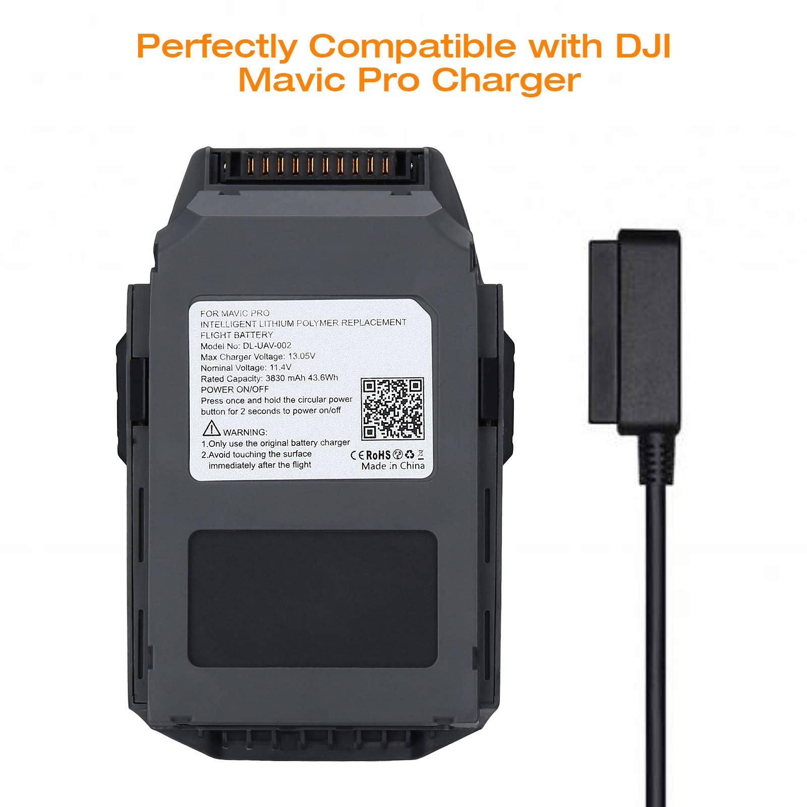 Batería de Repuesto DJI Mavic Pro Blanco 3830 mAh con 2 Bolsas de Seguridad 2 Paquetes