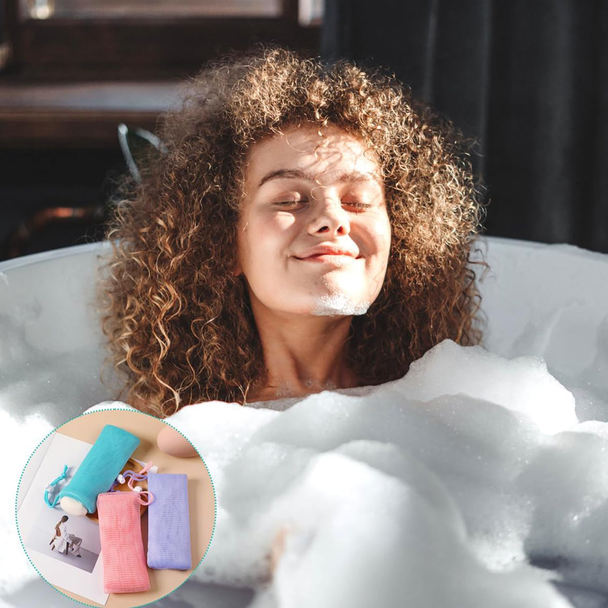 10 paquetes de bolsas de jabón de malla exfoliante, bolsa de malla para guardar jabón, red de espuma de burbujas, bolsa de jabón de red con cordón para ducha, herramienta de limpieza facial y